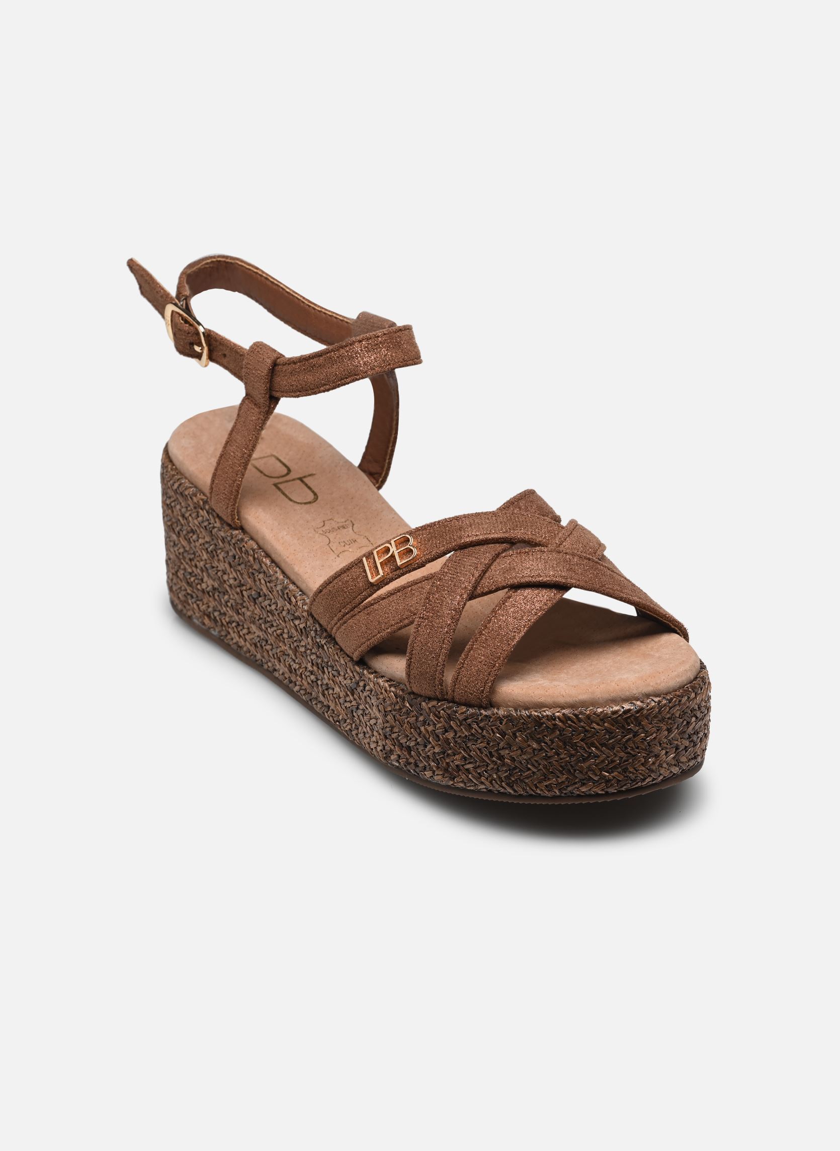 Keil- und Plateausandalen LARIA damen braun LPB -LES PETITES BOMBES Keil- und Plateausandalen LARIA damen braun Choco Foil