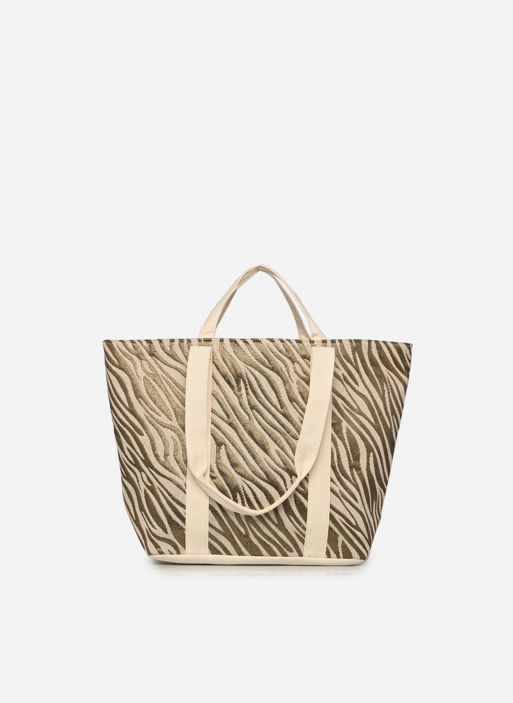 Grote winkelzak Pcparis Zebra Canvas Bag Fc dames goud en brons Pieces Grote winkelzak Pcparis Zebra Canvas Bag Fc dames goud en brons KALAMATA