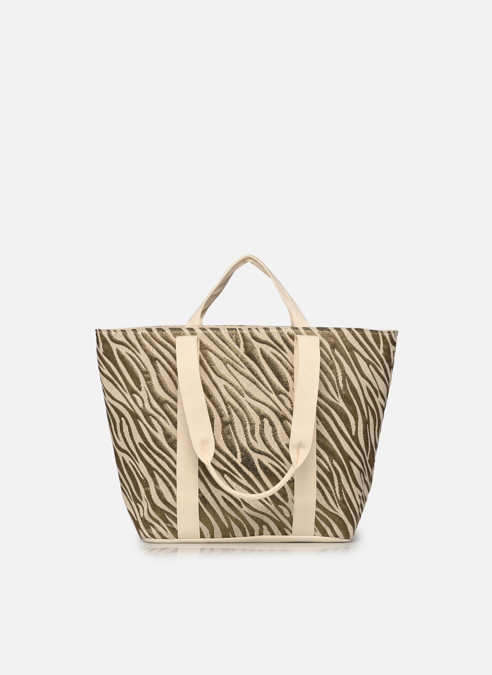Grote winkelzak Pcparis Zebra Canvas Bag Fc dames goud en brons Pieces Grote winkelzak Pcparis Zebra Canvas Bag Fc dames goud en brons KALAMATA