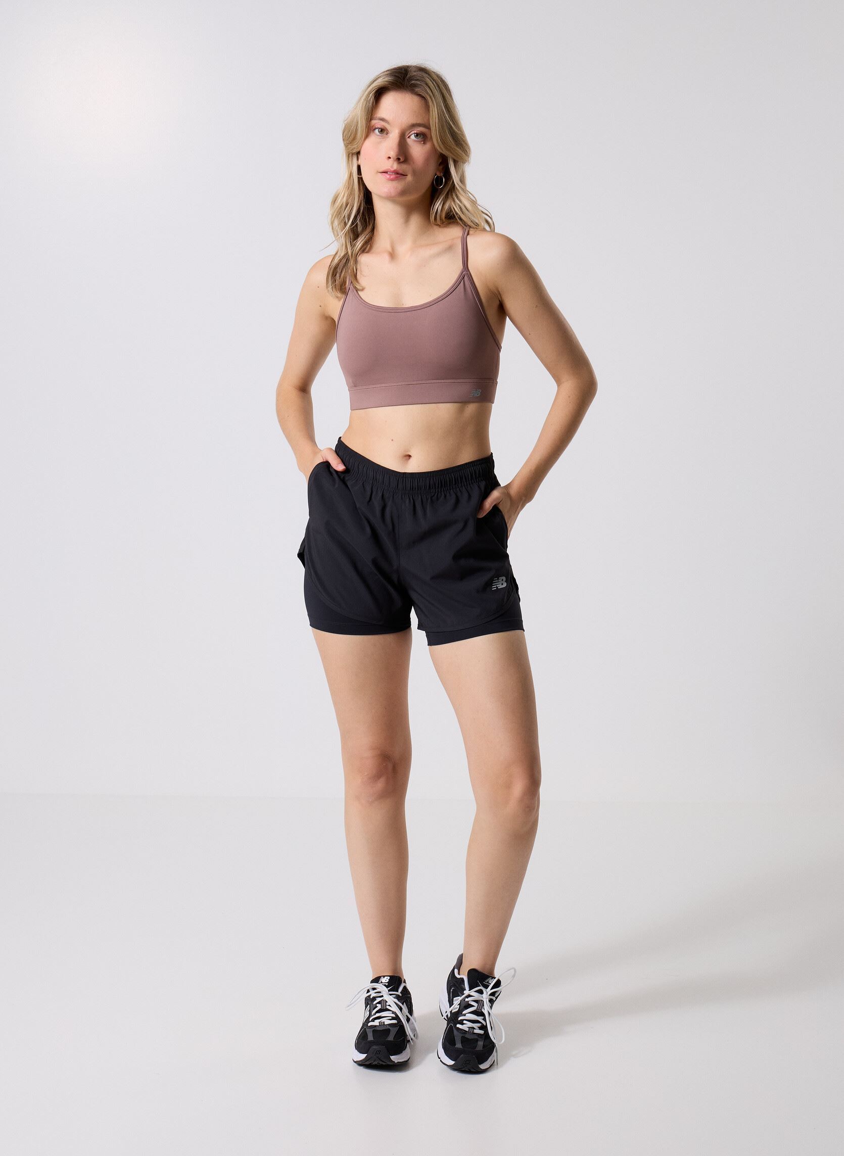 Sport-BHs NB Essential Yoga Bra damen braun New Balance Sport-BHs NB Essential Yoga Bra damen braun Earth Shadow