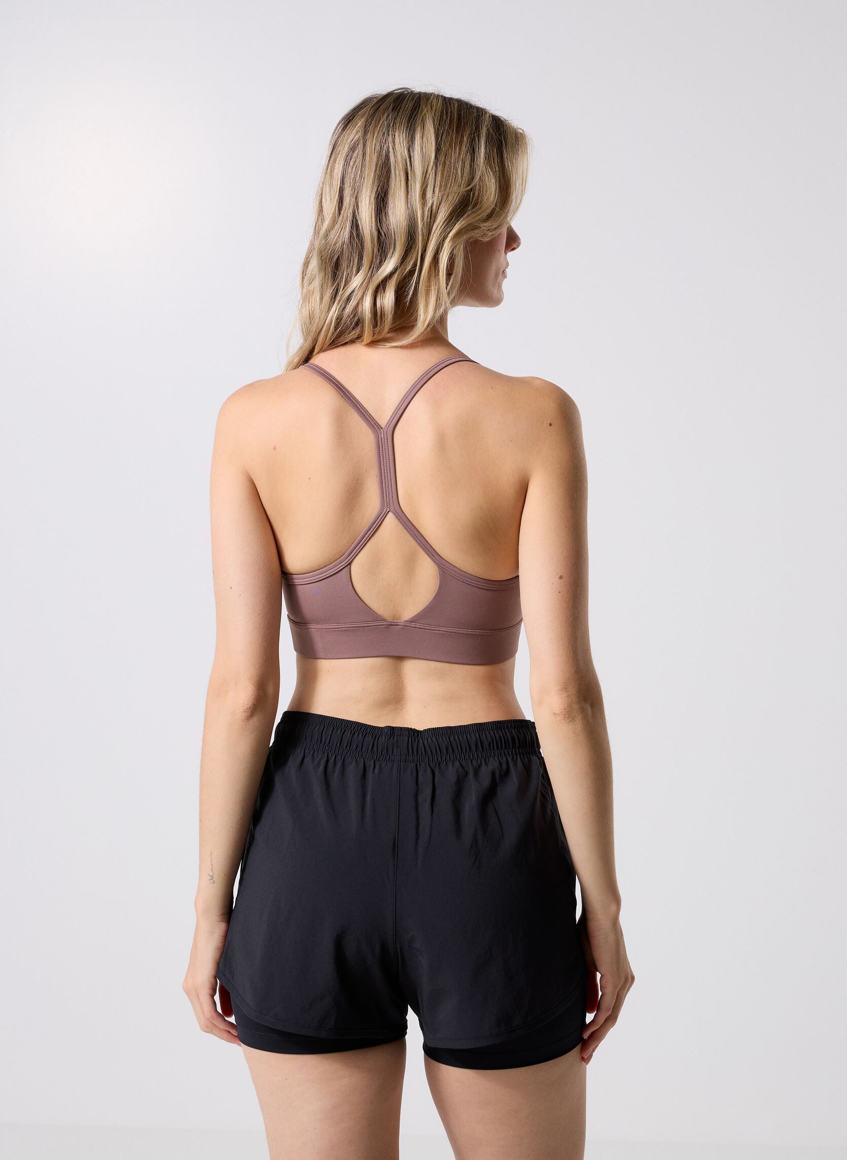 Sport-BHs NB Essential Yoga Bra damen braun New Balance Sport-BHs NB Essential Yoga Bra damen braun Earth Shadow