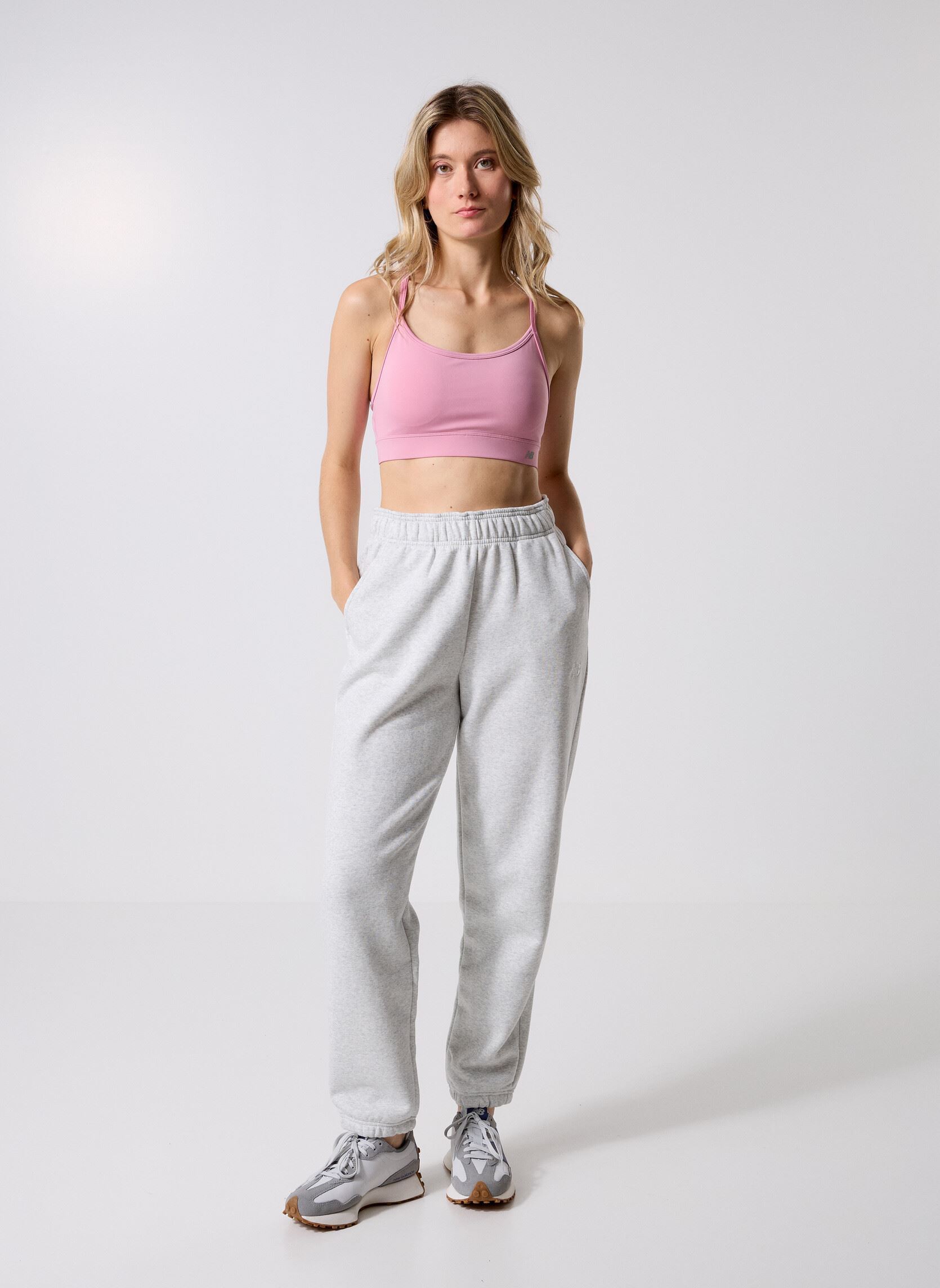 Sportbeha's NB Essential Yoga Bra dames roze New Balance Sportbeha's NB Essential Yoga Bra dames roze Pink Taffy