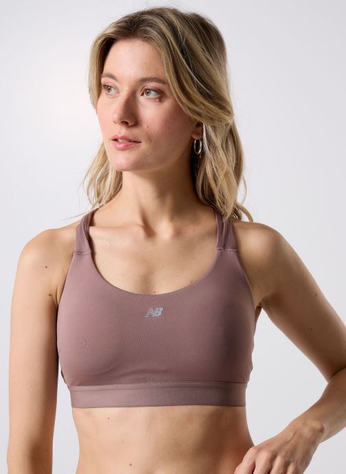 New Balance Brassières de Sport NB Essential Train Bra femme marron