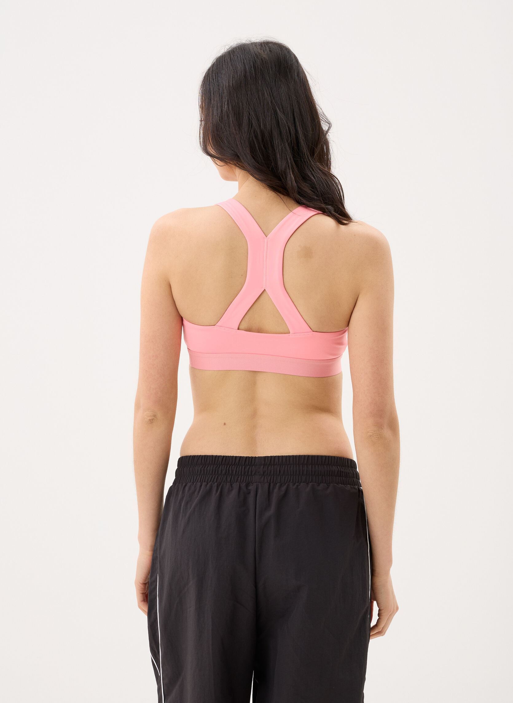 Brassières de Sport NB Essential Train Bra femme rose New Balance Brassières de Sport NB Essential Train Bra femme rose Double Bubble