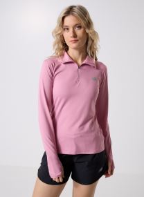 Langarm-T-Shirts Sport Essentials Space Dye Quarter Zip damen schwarz