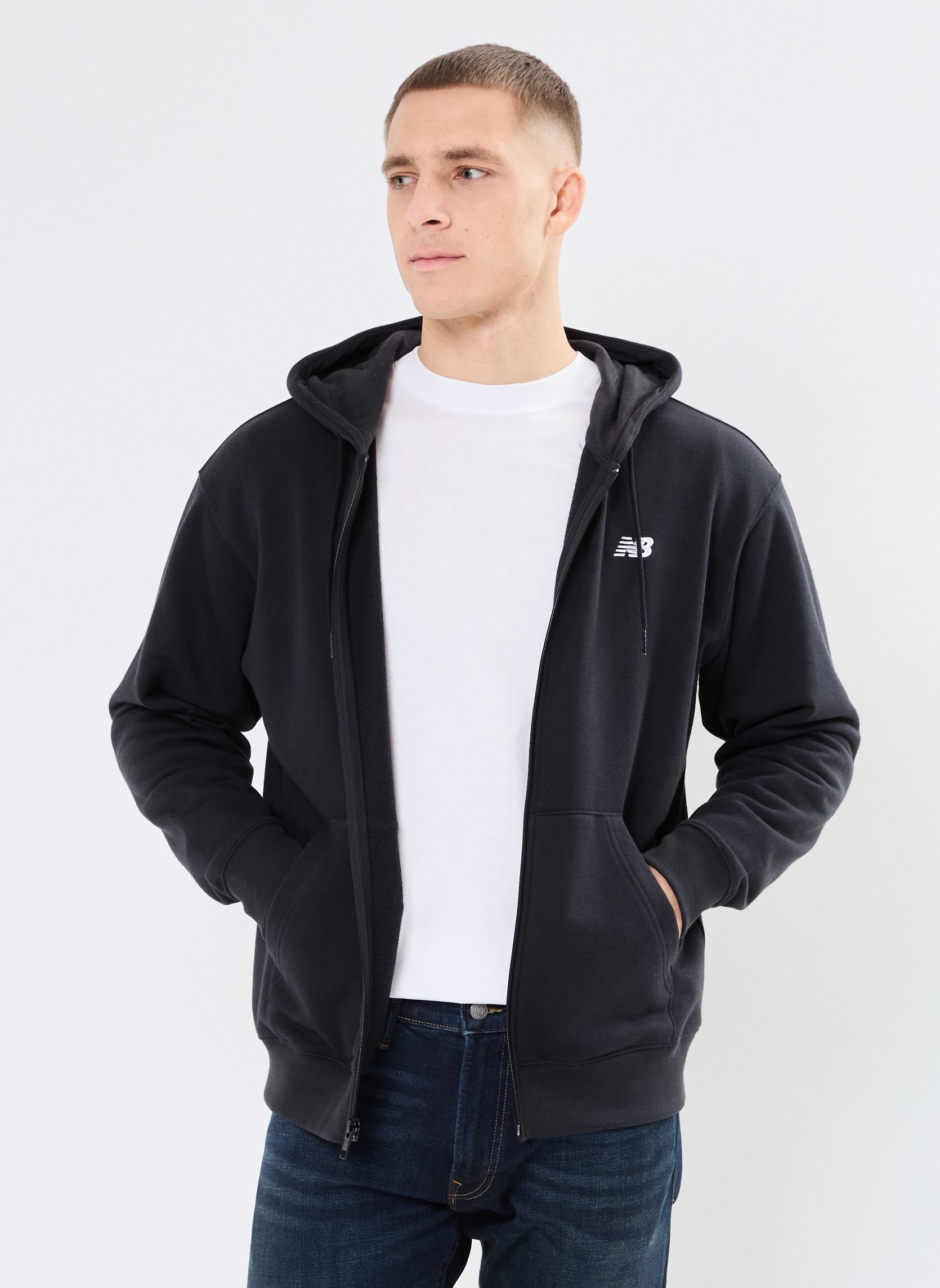 Sweat shirt New Balance Sport Essentials Logo French Terry Full Zip EU - vue 2