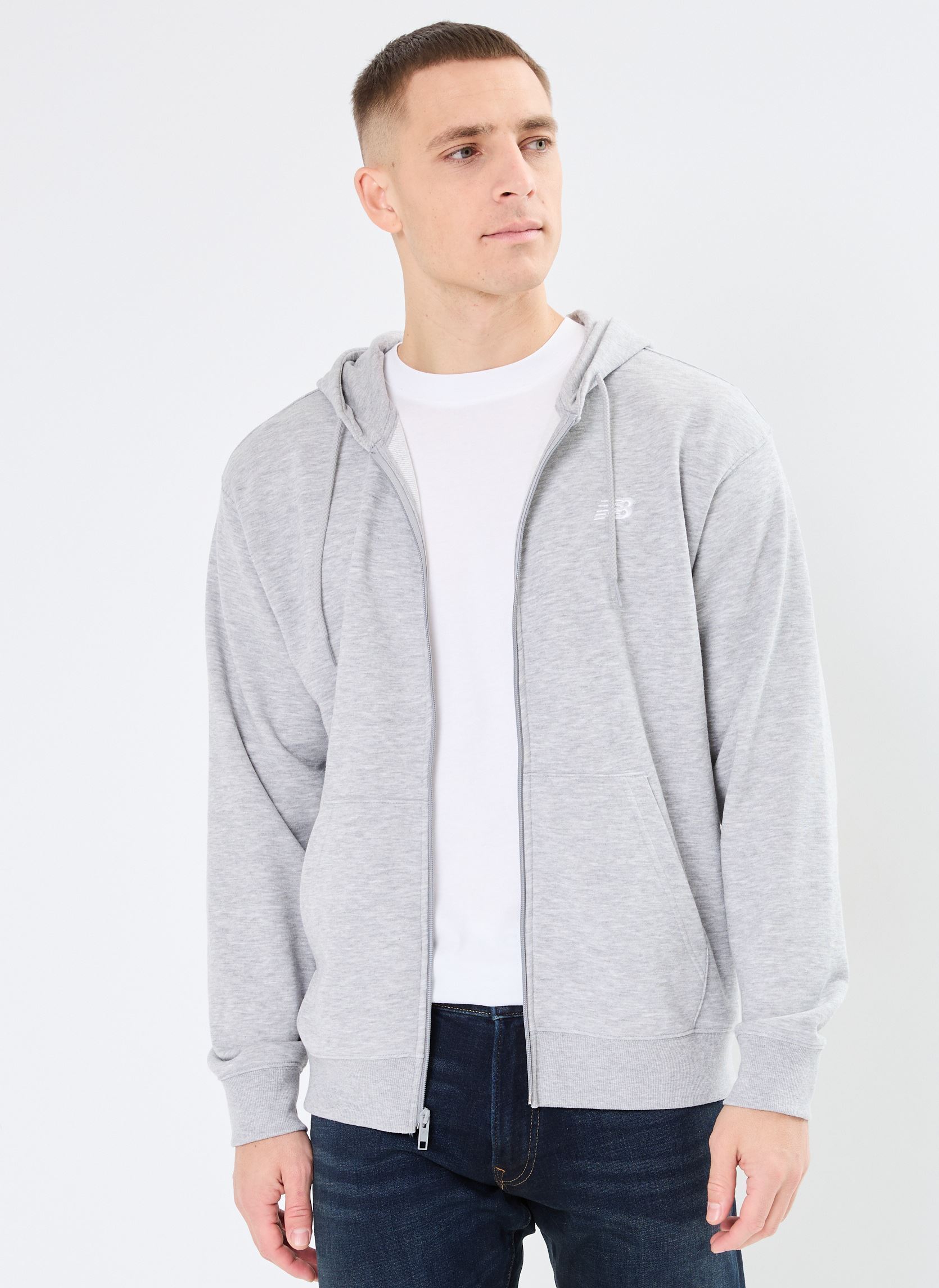 Sweat shirt New Balance Sport Essentials Logo French Terry Full Zip EU - vue 3