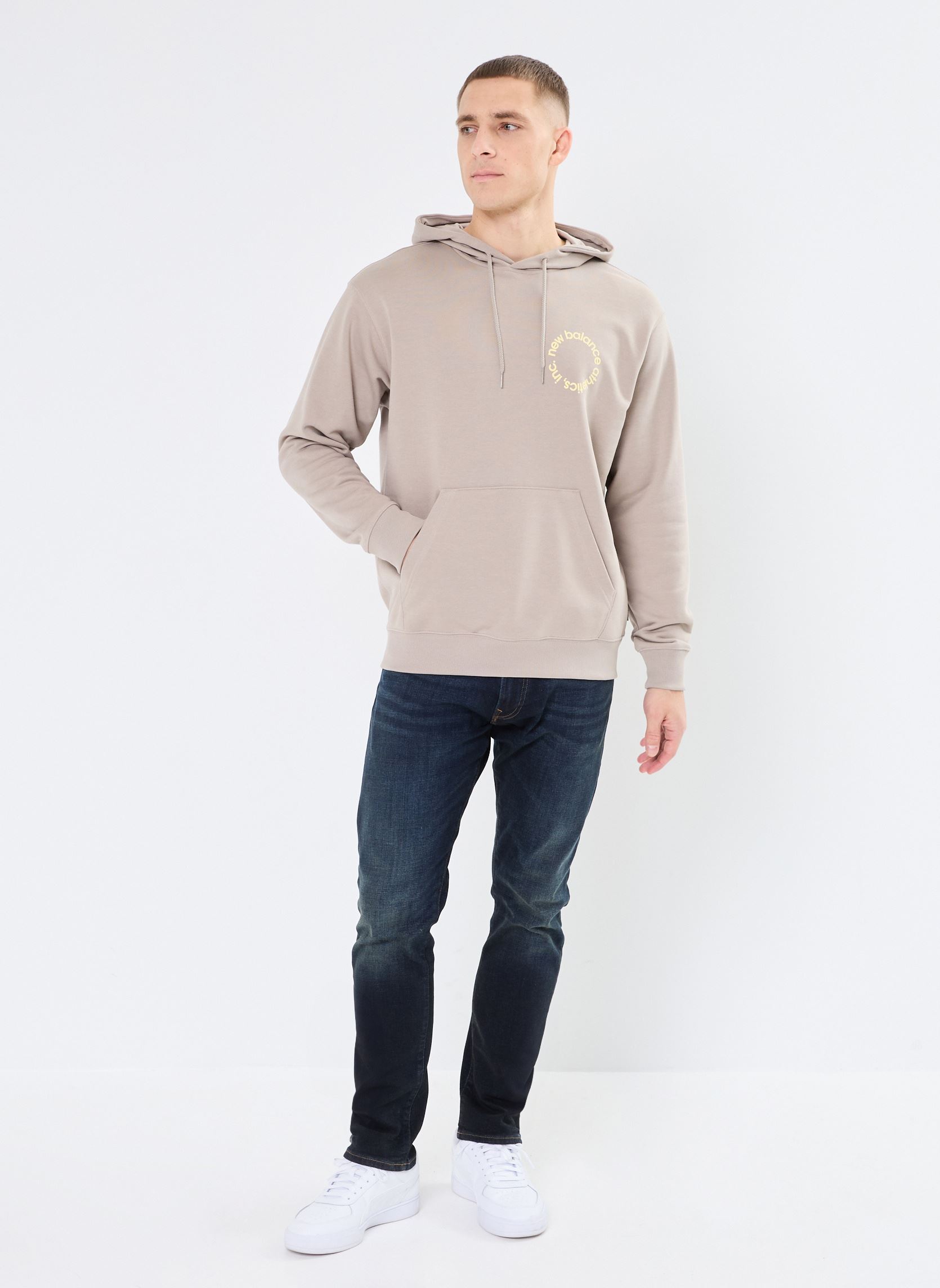 Hoodies Circular Logo Hoodie heren beige New Balance Hoodies Circular Logo Hoodie heren beige Arid Stone