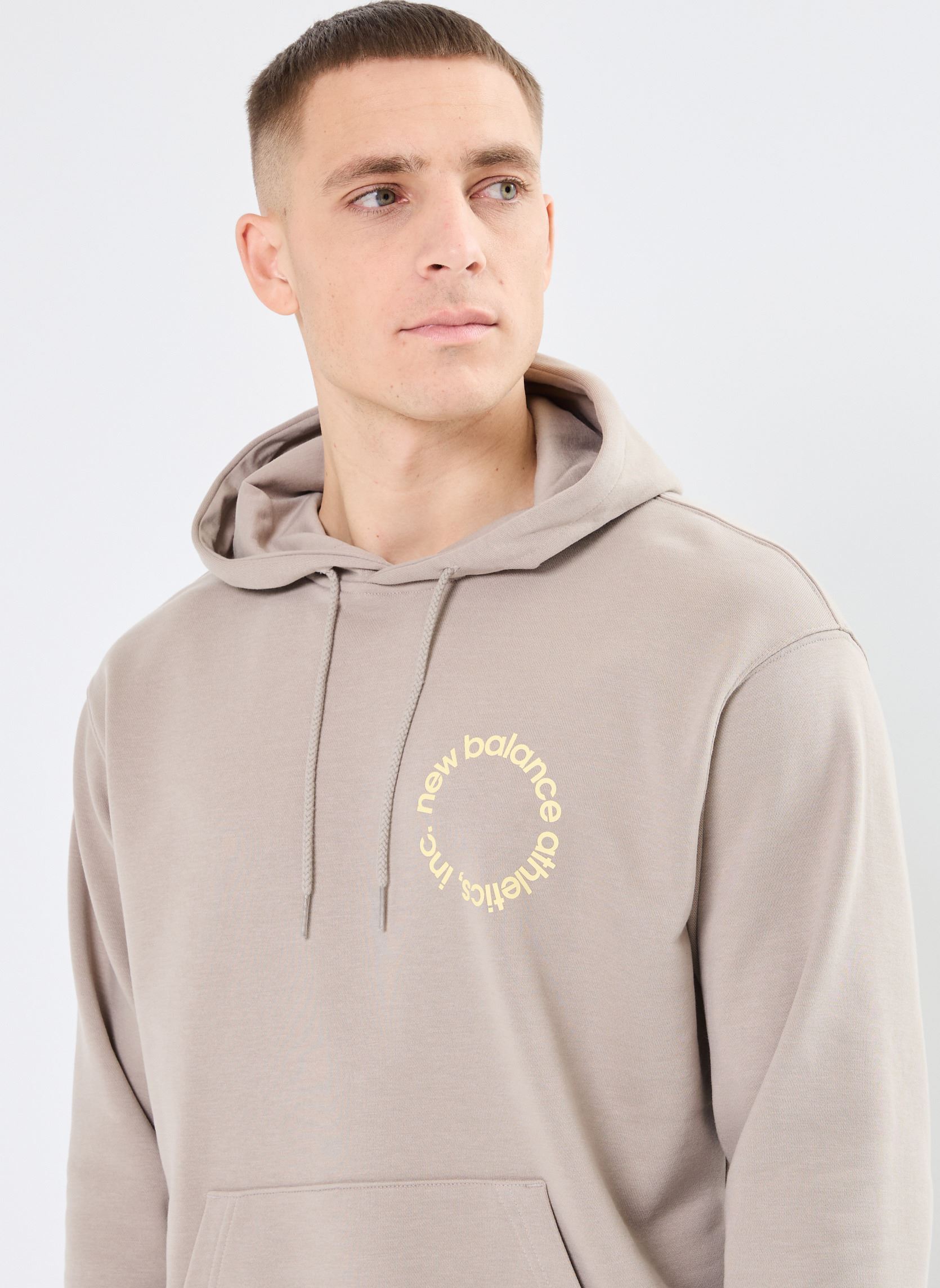 Hoodies Circular Logo Hoodie heren beige New Balance Hoodies Circular Logo Hoodie heren beige Arid Stone