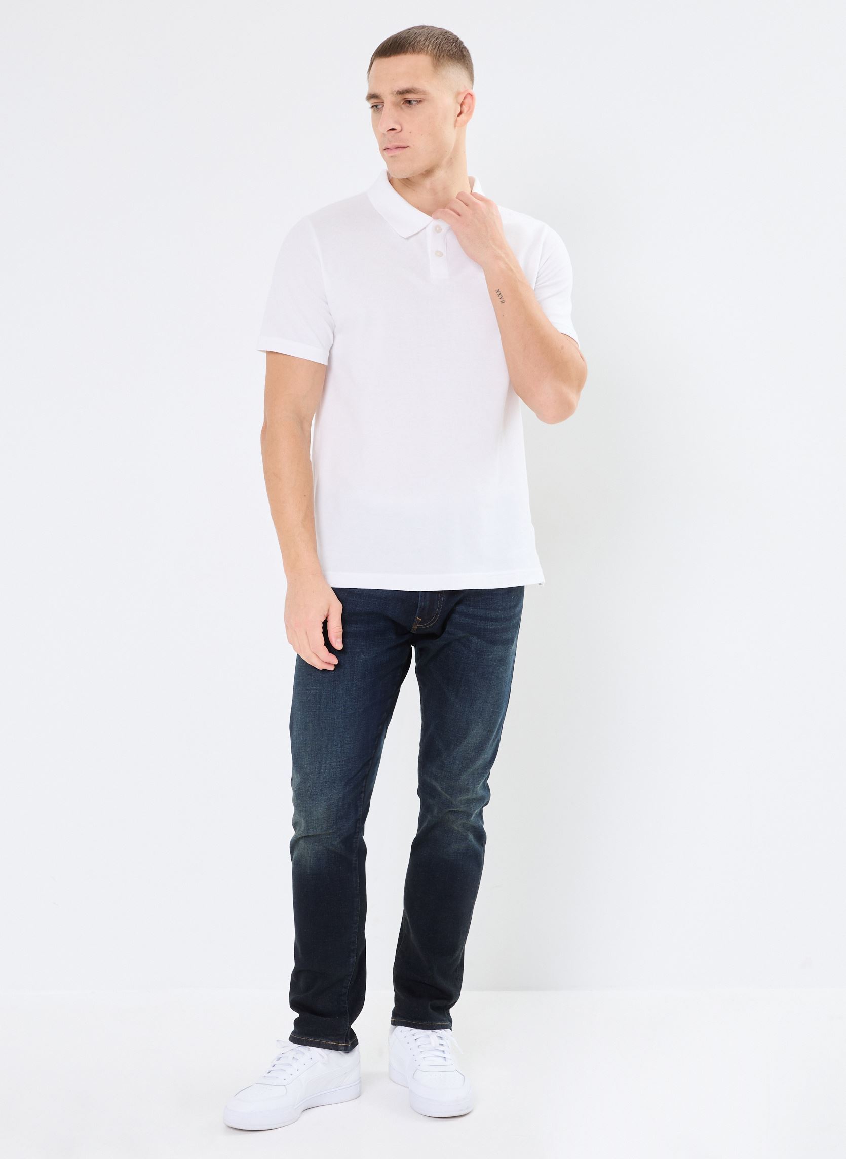 Polos manches courtes Cotton Pique Polo homme blanc New Balance Polos manches courtes Cotton Pique Polo homme blanc White