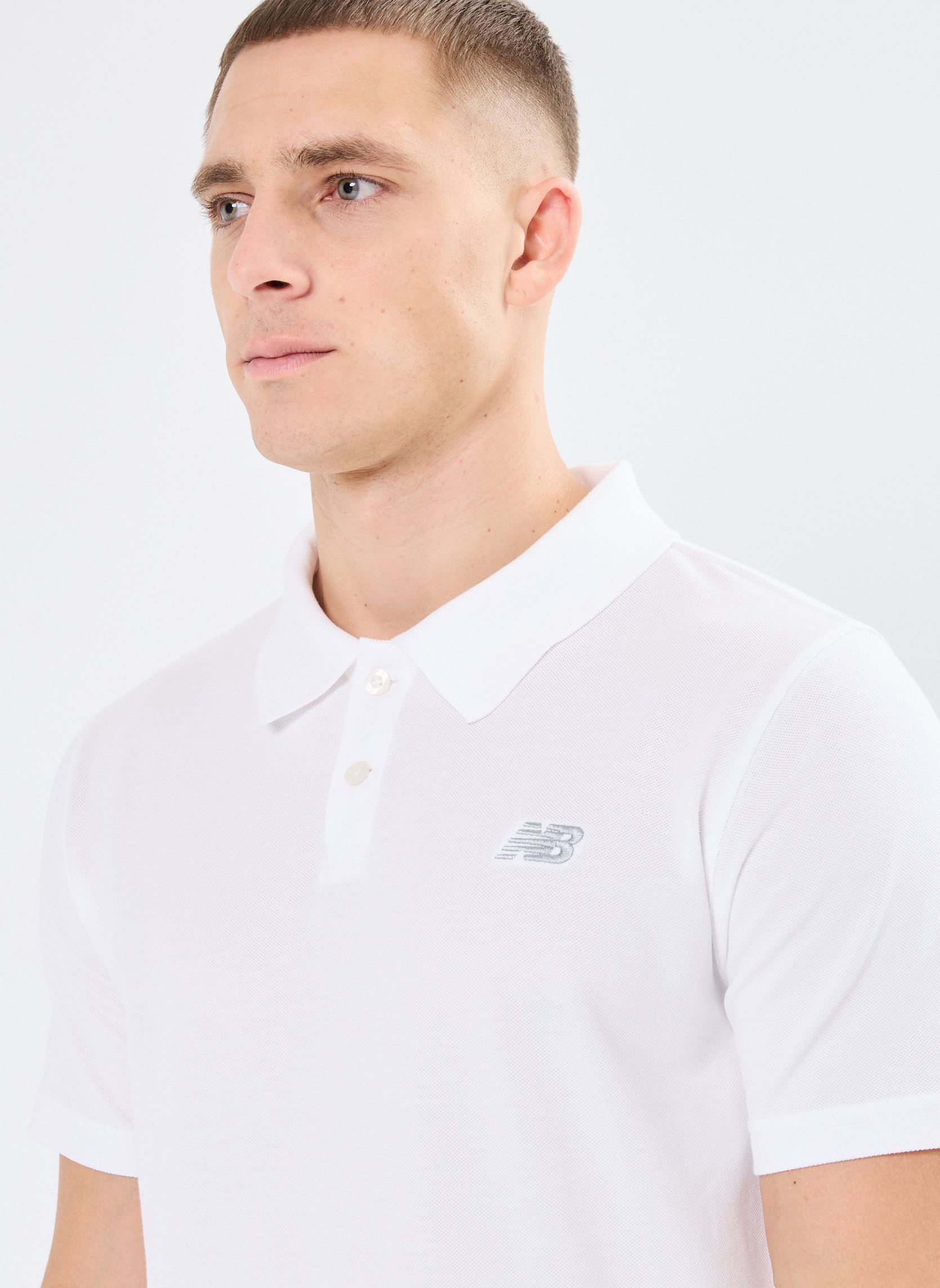 Polos manches courtes Cotton Pique Polo homme blanc New Balance Polos manches courtes Cotton Pique Polo homme blanc White