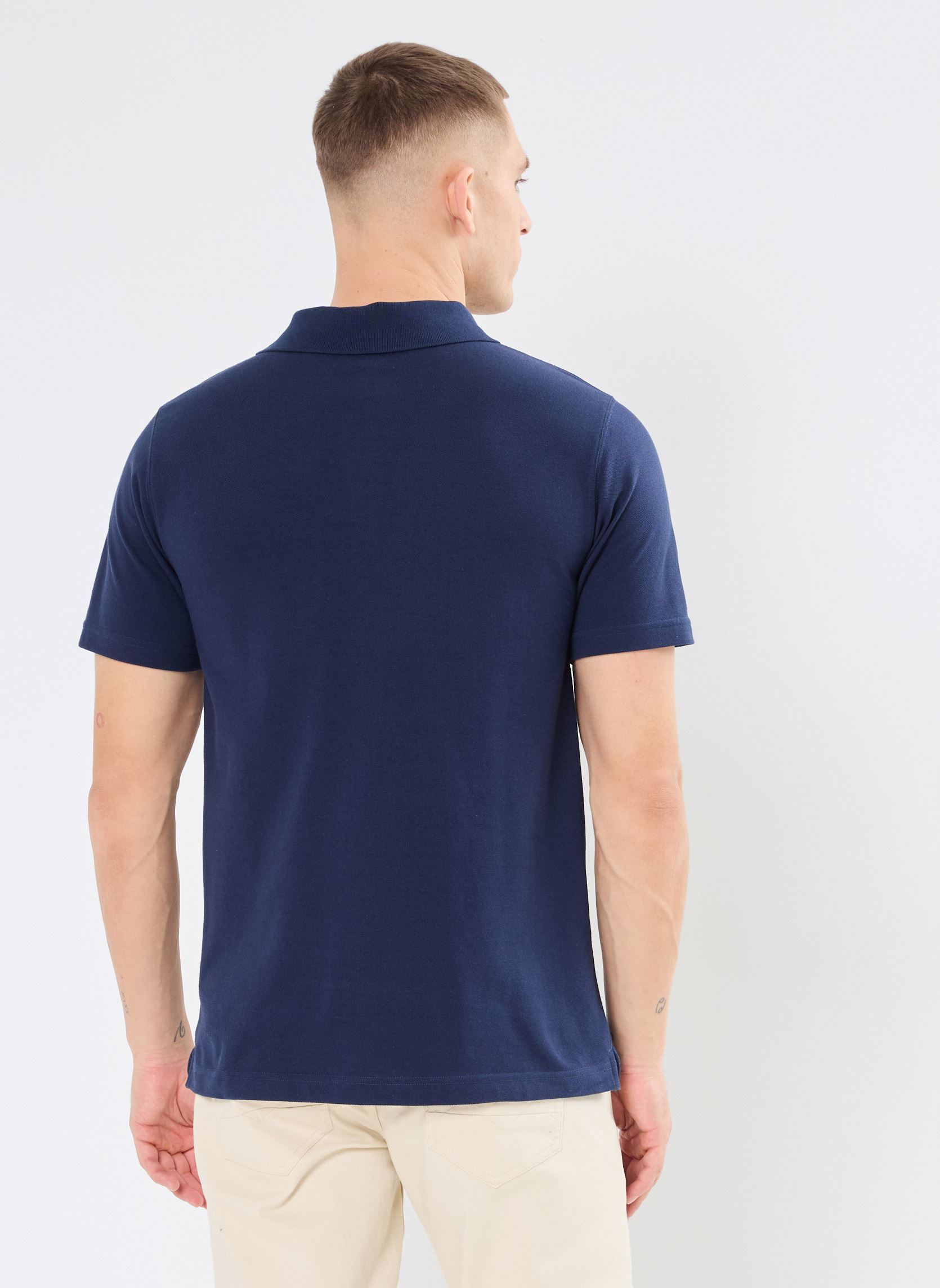 Polos manches courtes Cotton Pique Polo homme bleu New Balance Polos manches courtes Cotton Pique Polo homme bleu NB navy