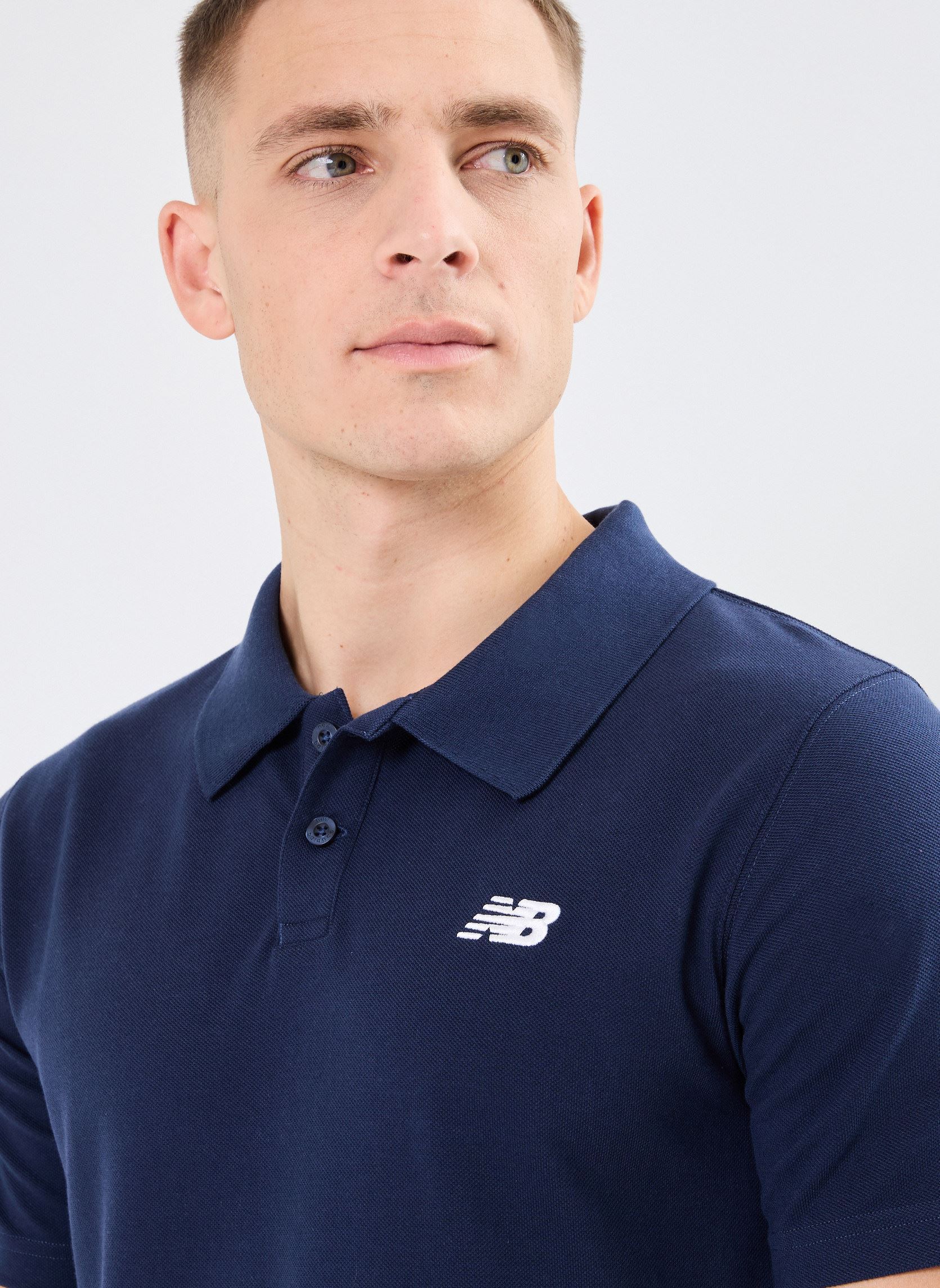 Polos manches courtes Cotton Pique Polo homme bleu New Balance Polos manches courtes Cotton Pique Polo homme bleu NB navy