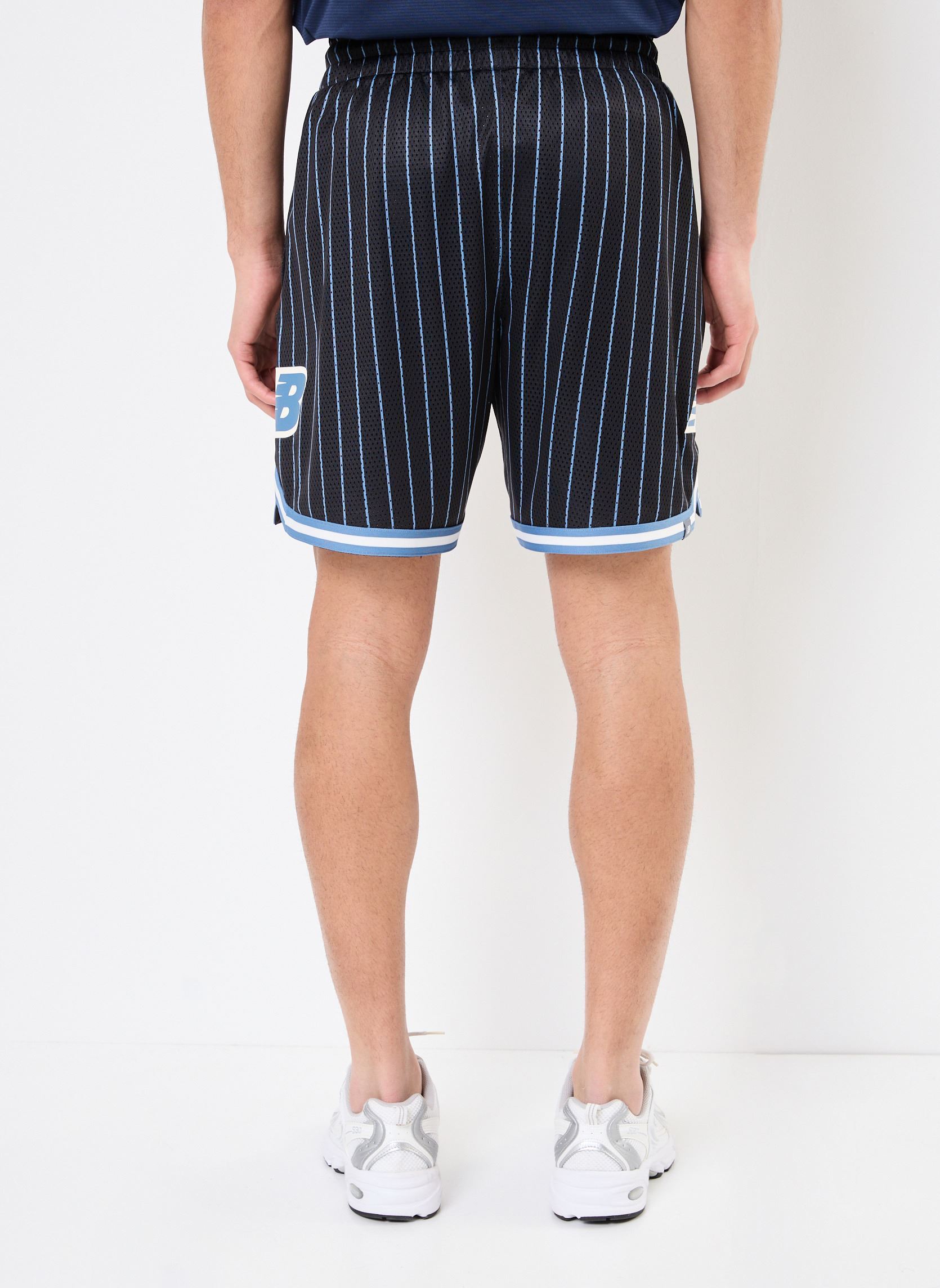 Sportshorts Printed Mesh Short heren zwart New Balance Sportshorts Printed Mesh Short heren zwart BLACK