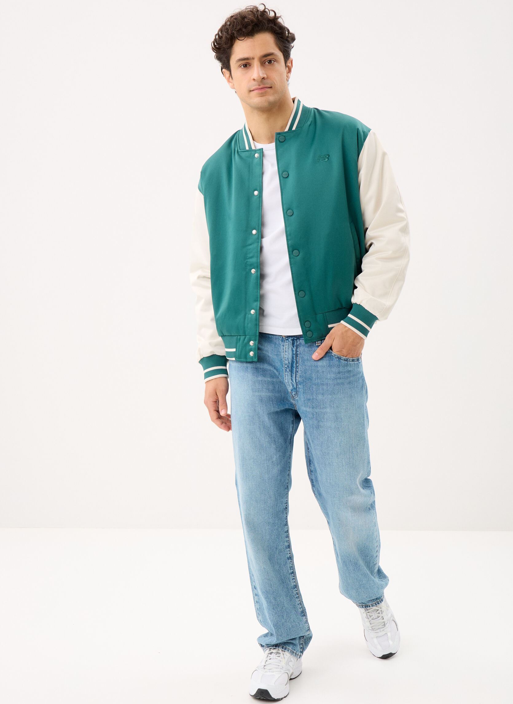 Blousons Athletics Varsity Jacket homme vert New Balance Blousons Athletics Varsity Jacket homme vert MEDUSA GREEN