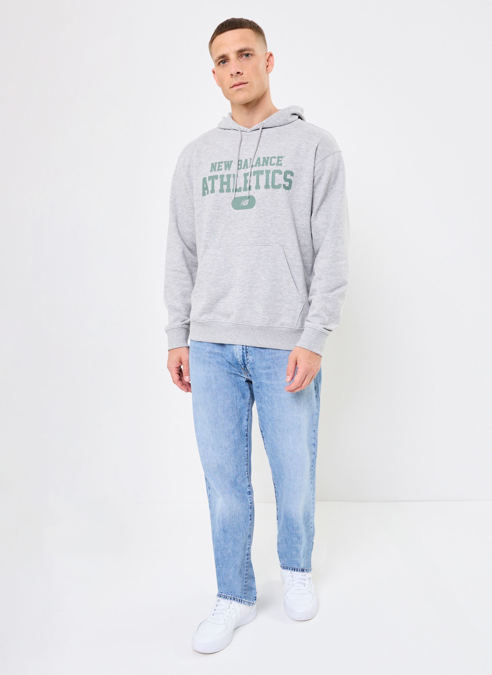 Sweats à capuche Heritage French Terry Graphic Hoodie homme gris New Balance Sweats à capuche Heritage French Terry Graphic Hoodie homme gris ATHLETIC GREY