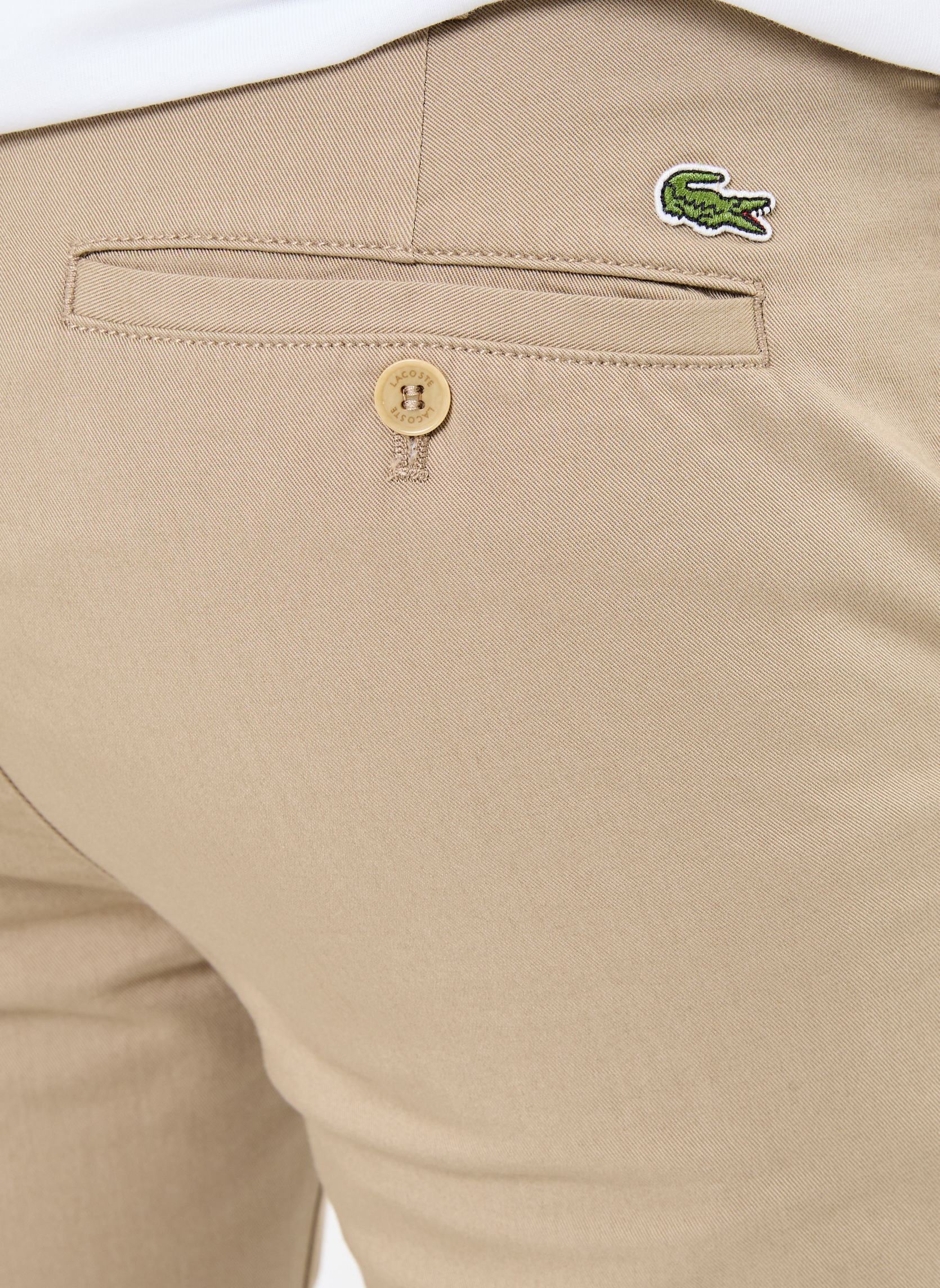 Pantalons droits Pantalon Lacoste HH3463 homme beige Lacoste Pantalons droits Pantalon Lacoste HH3463 homme beige LION
