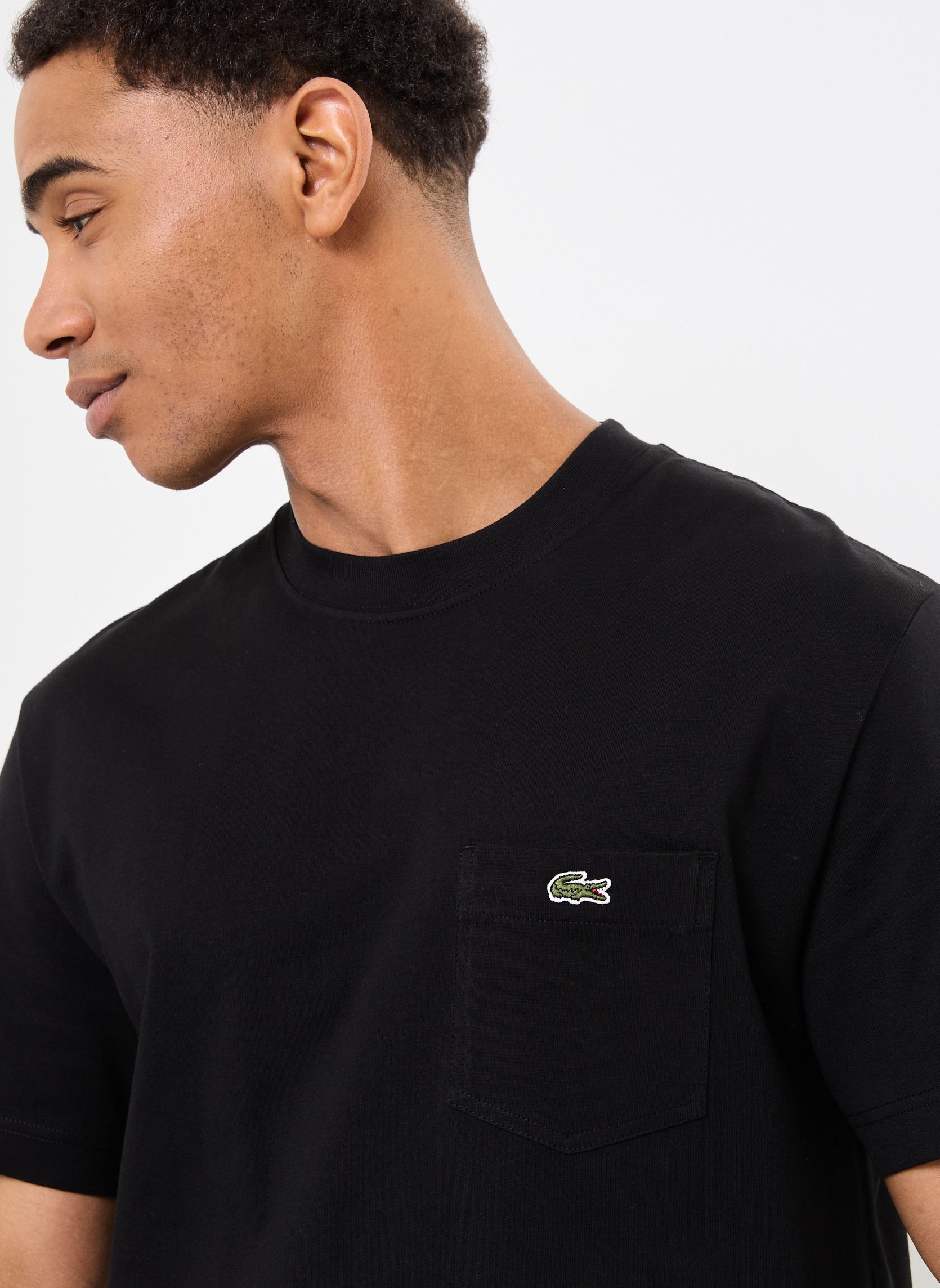 Kurzarm-T-Shirts Tee-shirt Lacoste TH2827 herren schwarz Lacoste Kurzarm-T-Shirts Tee-shirt Lacoste TH2827 herren schwarz NOIR