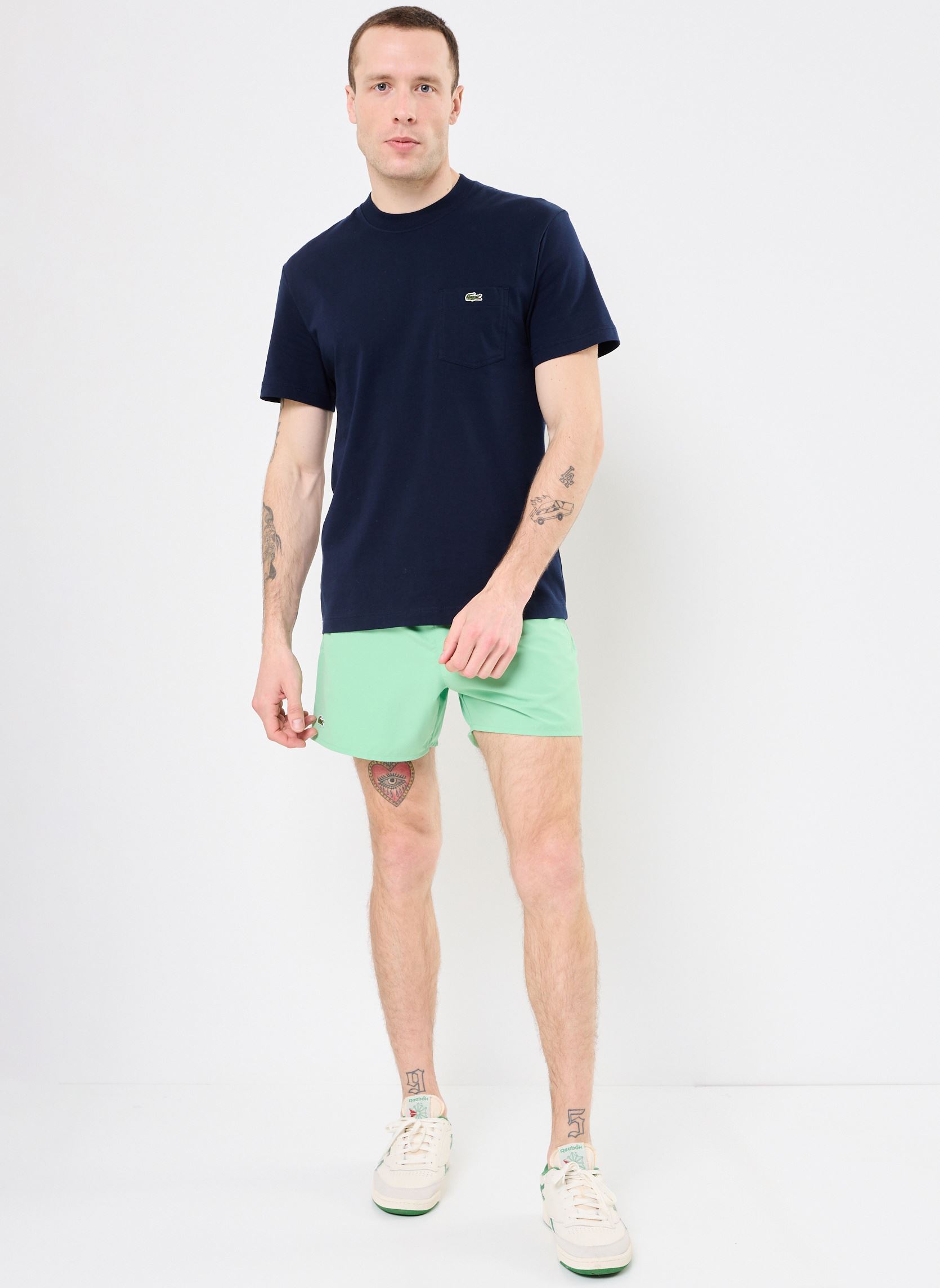 Tee-shirts manches courtes Tee-shirt Lacoste TH2827 homme bleu Lacoste Tee-shirts manches courtes Tee-shirt Lacoste TH2827 homme bleu MARINE