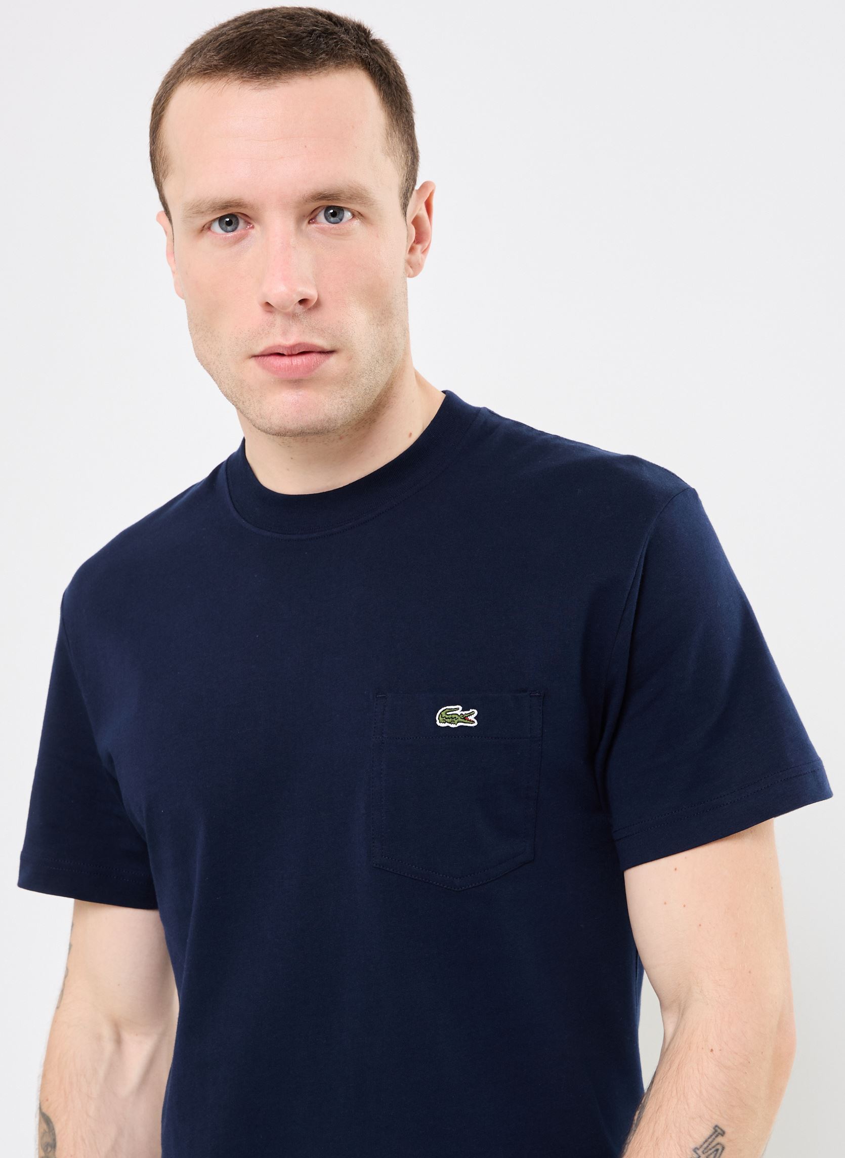 Tee-shirts manches courtes Tee-shirt Lacoste TH2827 homme bleu Lacoste Tee-shirts manches courtes Tee-shirt Lacoste TH2827 homme bleu MARINE