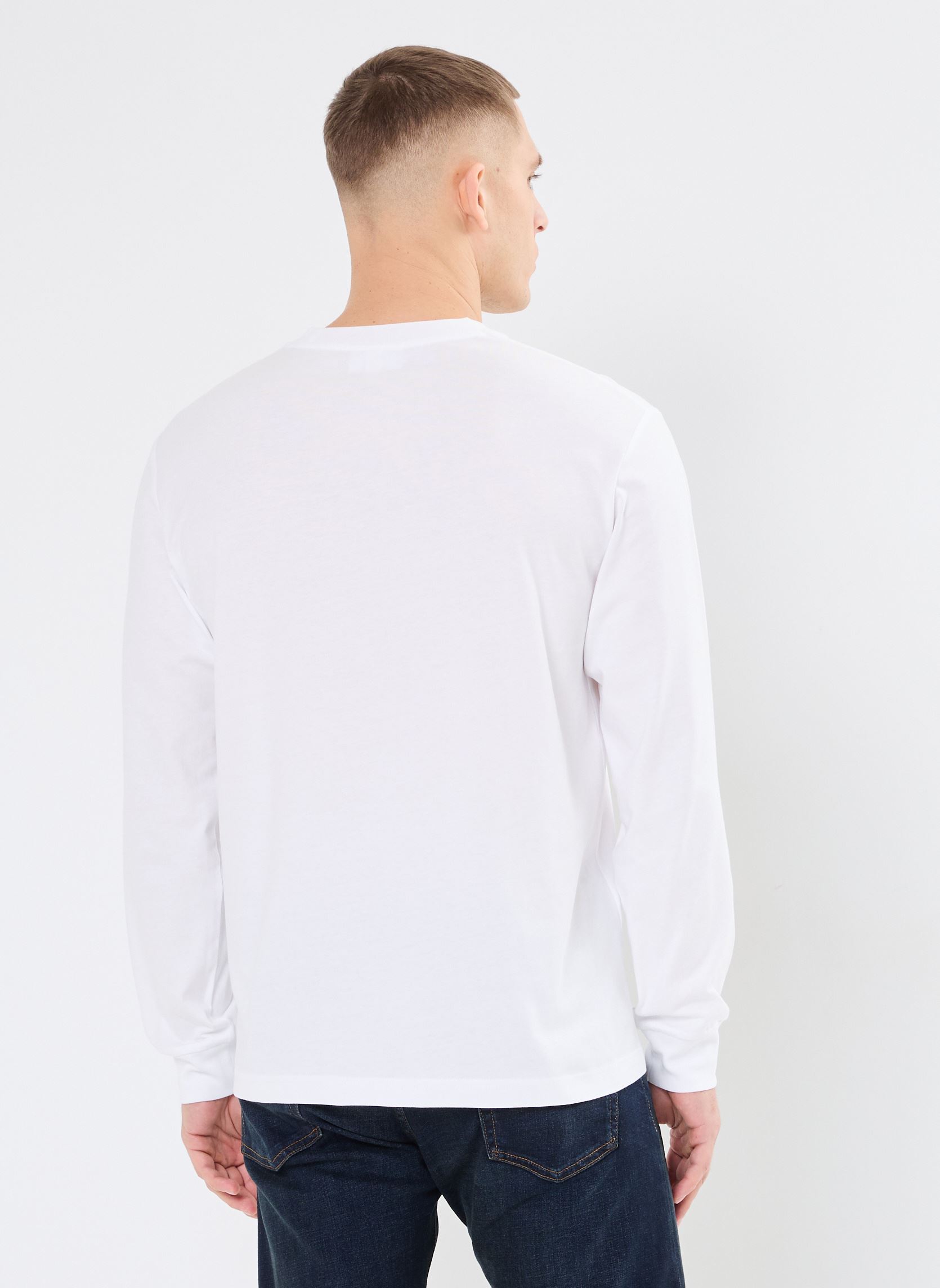 Tee-shirts manches longues Tee-shirt Lacoste TH7307 homme blanc Lacoste Tee-shirts manches longues Tee-shirt Lacoste TH7307 homme blanc BLANC