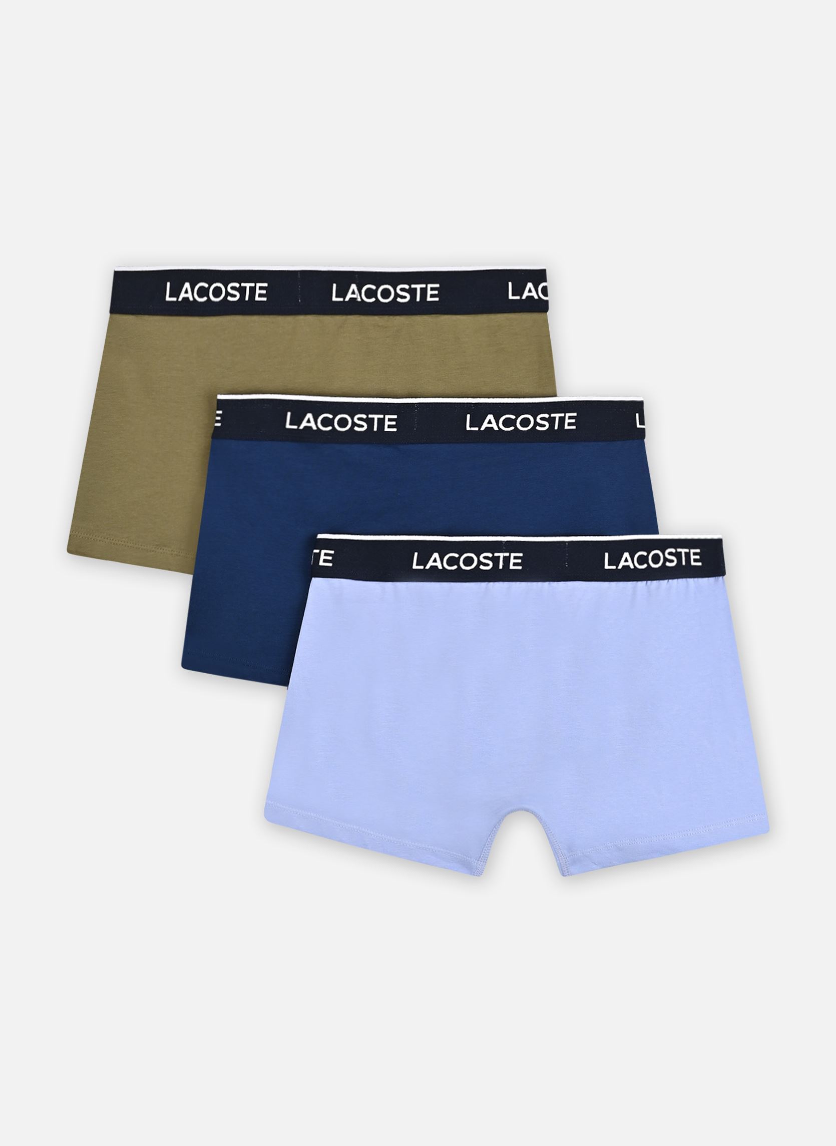 Lange onderbroeken Pack de 3 boxers 5H1300 heren groen Lacoste Lange onderbroeken Pack de 3 boxers 5H1300 heren groen OLIVE 06Y/DELPHINIUM-METH