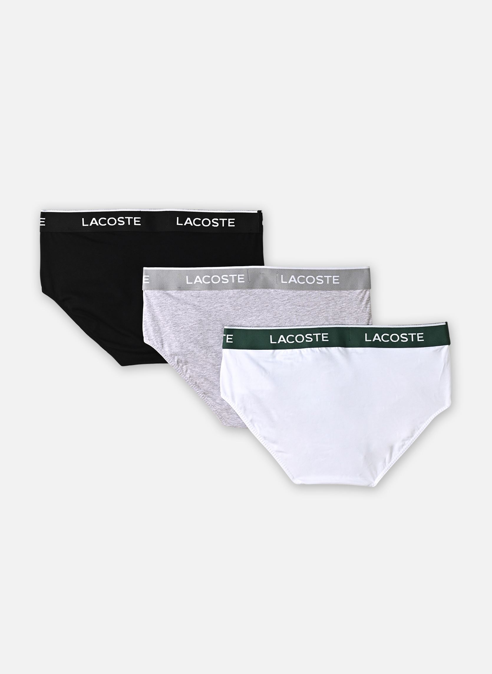 Caleçons Pack de 3 slips Lacoste 8H1293 homme noir Lacoste Caleçons Pack de 3 slips Lacoste 8H1293 homme noir NOIR/BLANC-ARGENT CHINE