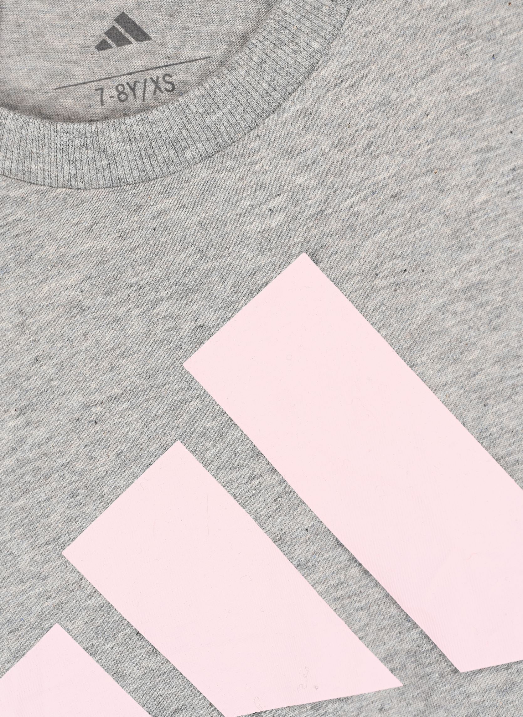 Tee-shirts manches courtes JG BL TEE 160 fille blanc adidas sportswear Tee-shirts manches courtes JG BL TEE 160 fille blanc MGREYH/CLPINK