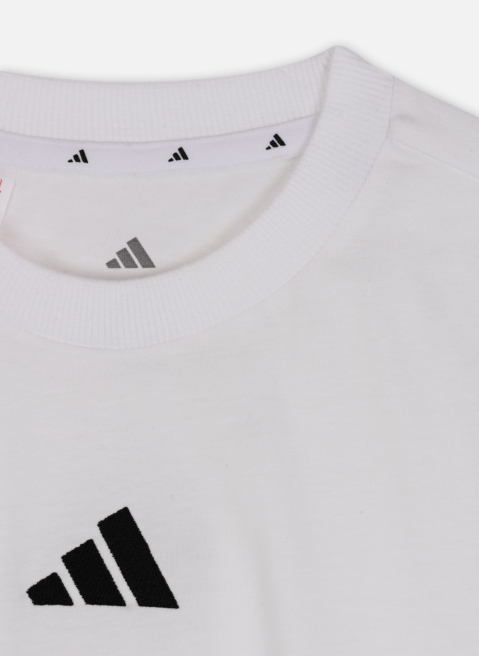 Tee-shirts manches courtes JG 3S TEE 160 fille blanc adidas sportswear Tee-shirts manches courtes JG 3S TEE 160 fille blanc WHITE/BLACK