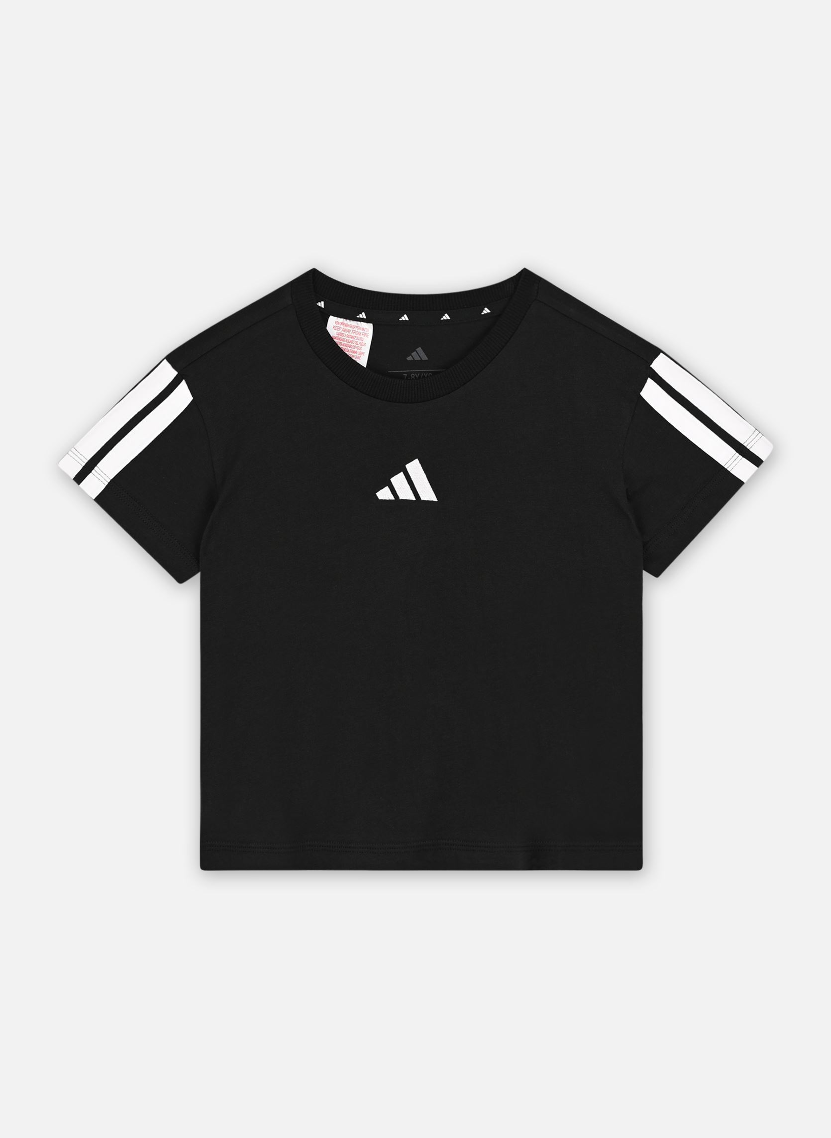Tee-shirts manches courtes JG 3S TEE 160 fille noir adidas sportswear Tee-shirts manches courtes JG 3S TEE 160 fille noir BLACK/WHITE