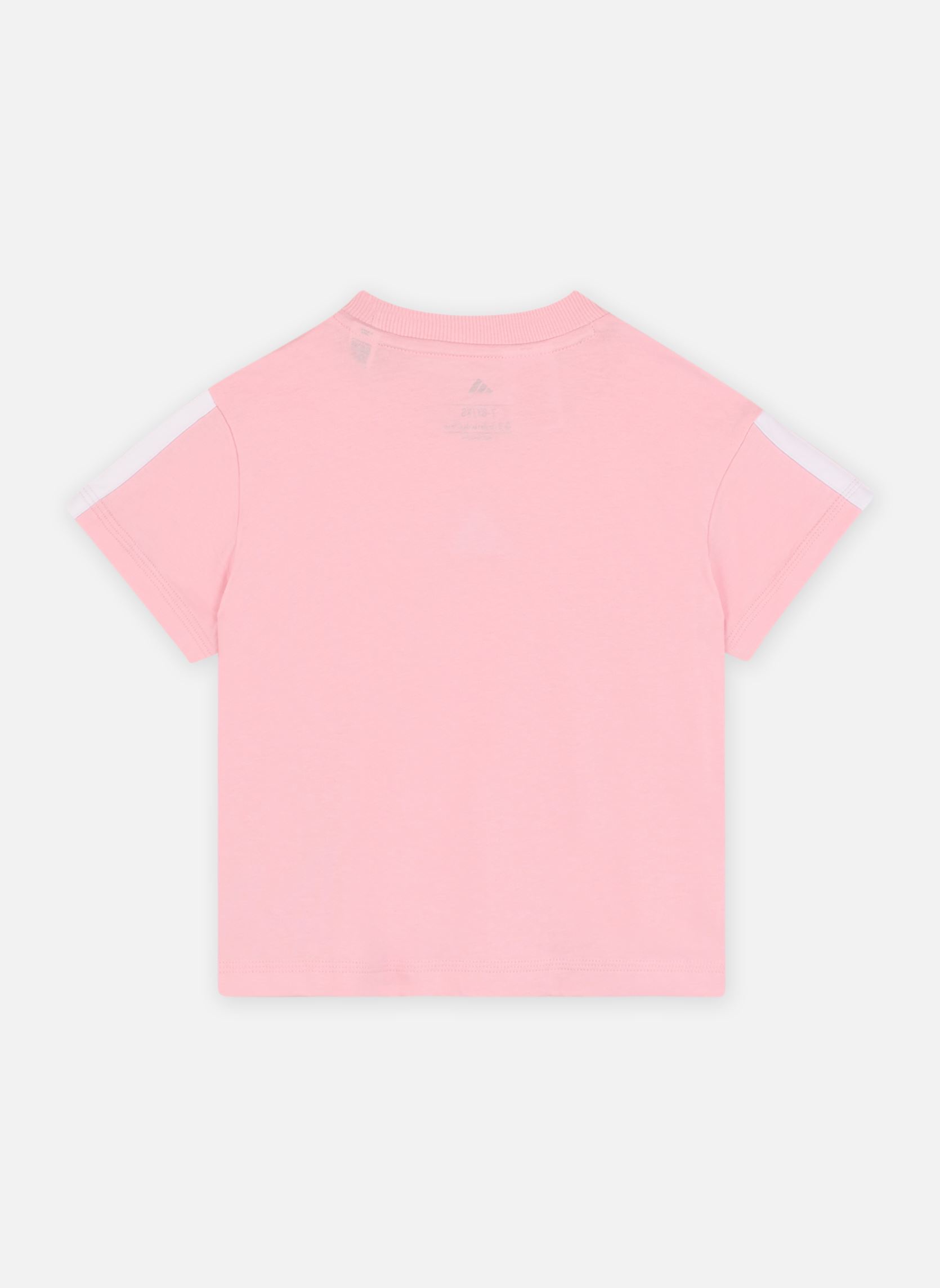 Tee-shirts manches courtes JG 3S TEE 160 fille rose adidas sportswear Tee-shirts manches courtes JG 3S TEE 160 fille rose CLPINK/WHITE