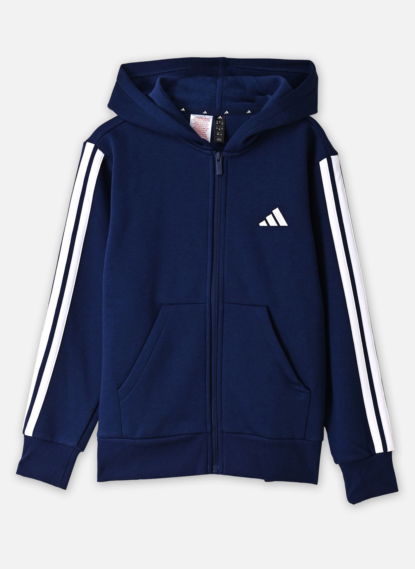 Sweats zippés J 3S FL FZ HD bleu adidas sportswear Sweats zippés J 3S FL FZ HD bleu dark blue