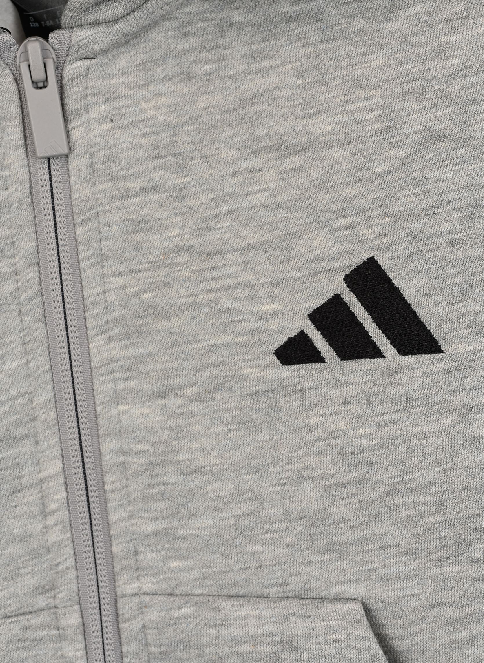 Sweats zippés J 3S FL FZ HD gris adidas sportswear Sweats zippés J 3S FL FZ HD gris MGREYH/BLACK