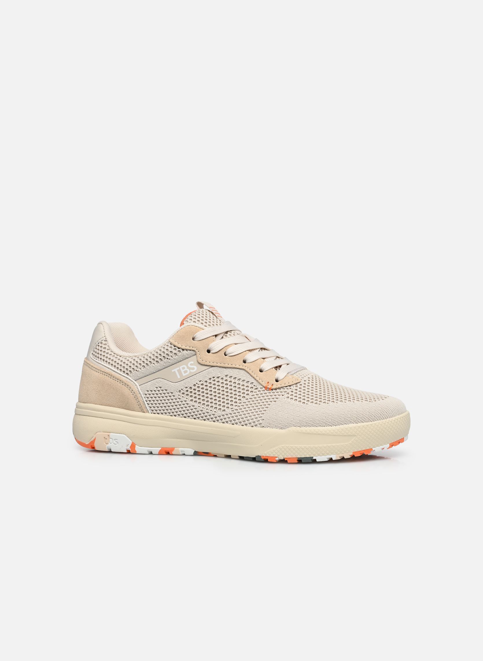 Baskets basses NEOPOLE homme blanc TBS Baskets basses NEOPOLE homme blanc CREME + ORANGE