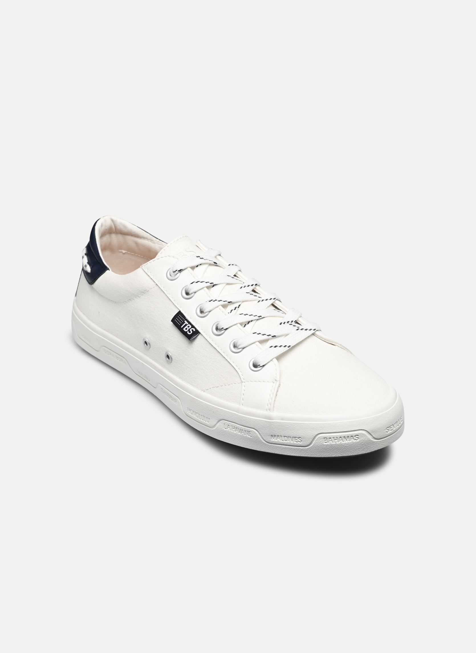 Baskets toile LANZARO homme blanc TBS Baskets toile LANZARO homme blanc BLANC