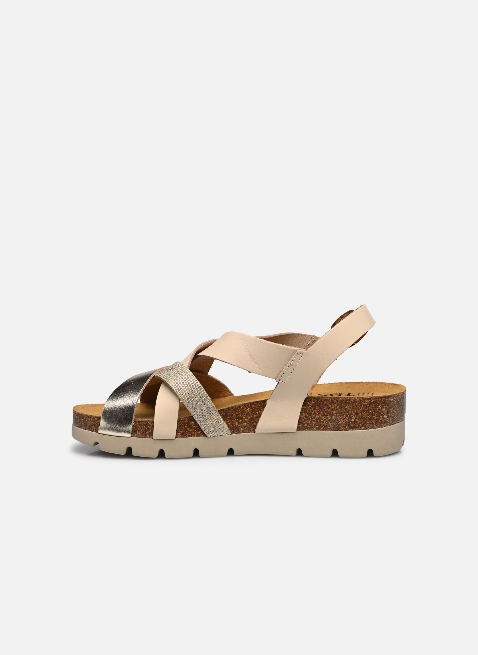 Platte sandalen APOLINA dames beige TBS Platte sandalen APOLINA dames beige CREME + OR