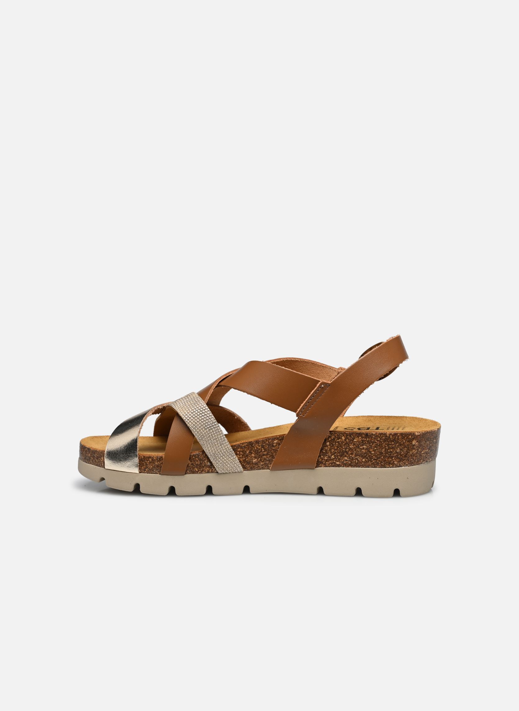 Flache Sandalen APOLINA damen braun TBS Flache Sandalen APOLINA damen braun CAMEL + OR