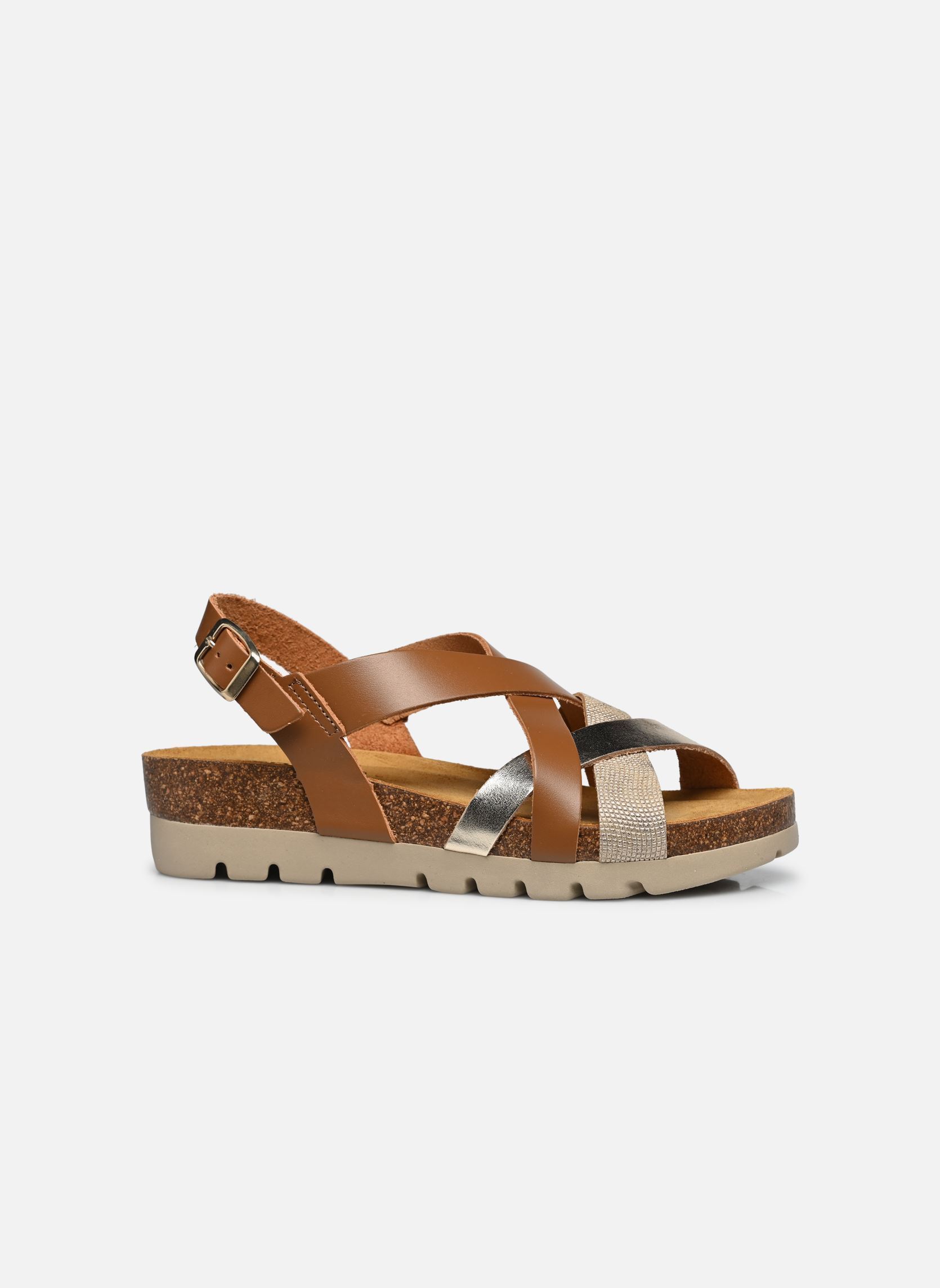 Flache Sandalen APOLINA damen braun TBS Flache Sandalen APOLINA damen braun CAMEL + OR