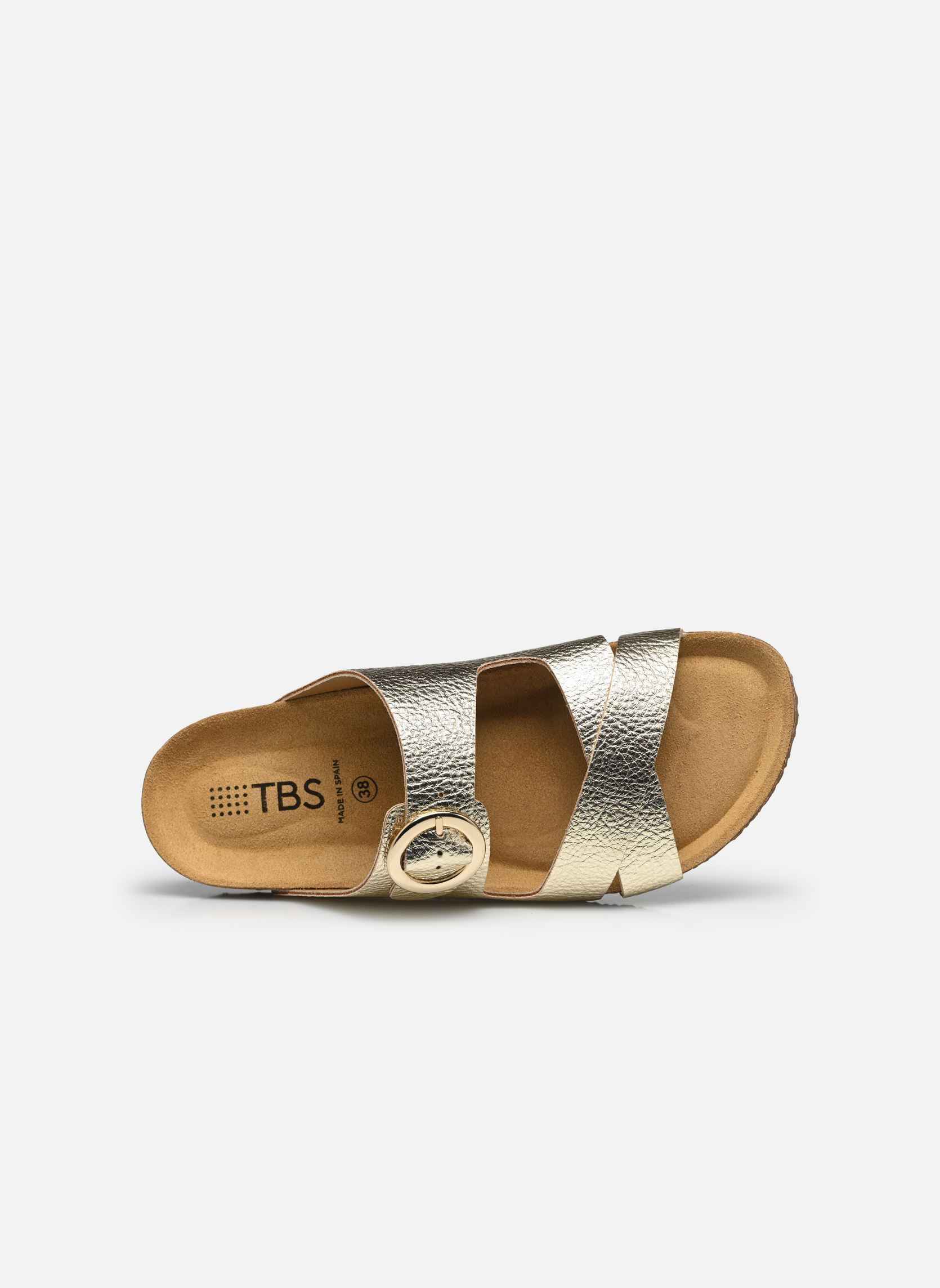 Mules et sabots FALBALA femme or et bronze TBS Mules et sabots FALBALA femme or et bronze PLATINE