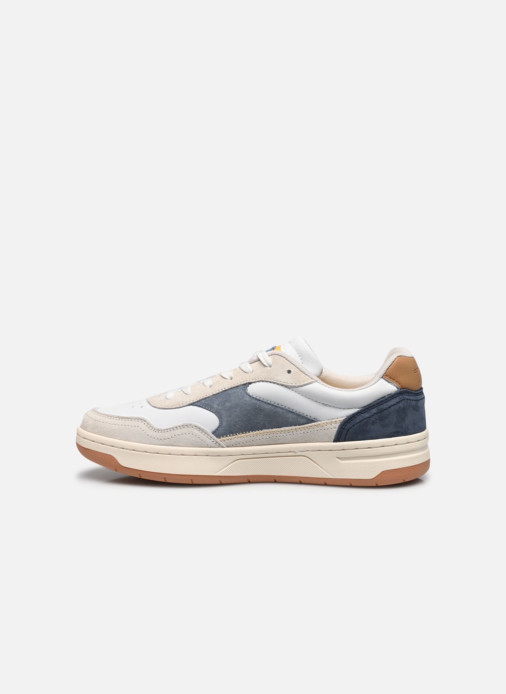 Lage sneakers ALMERIO heren wit TBS Lage sneakers ALMERIO heren wit BLANC + DENIM