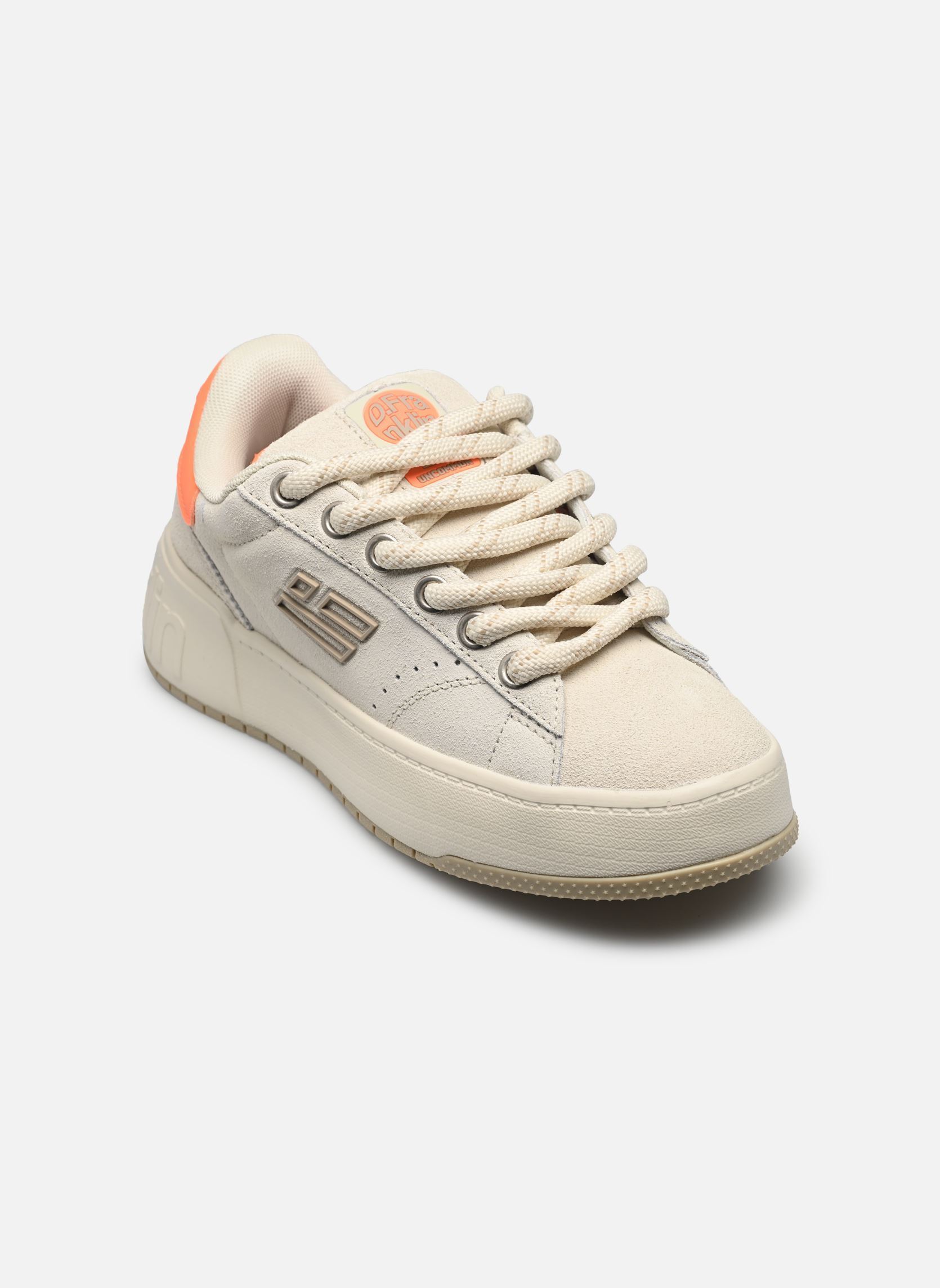 Baskets KEY femme beige D Franklin Baskets KEY femme beige Beige/Orange