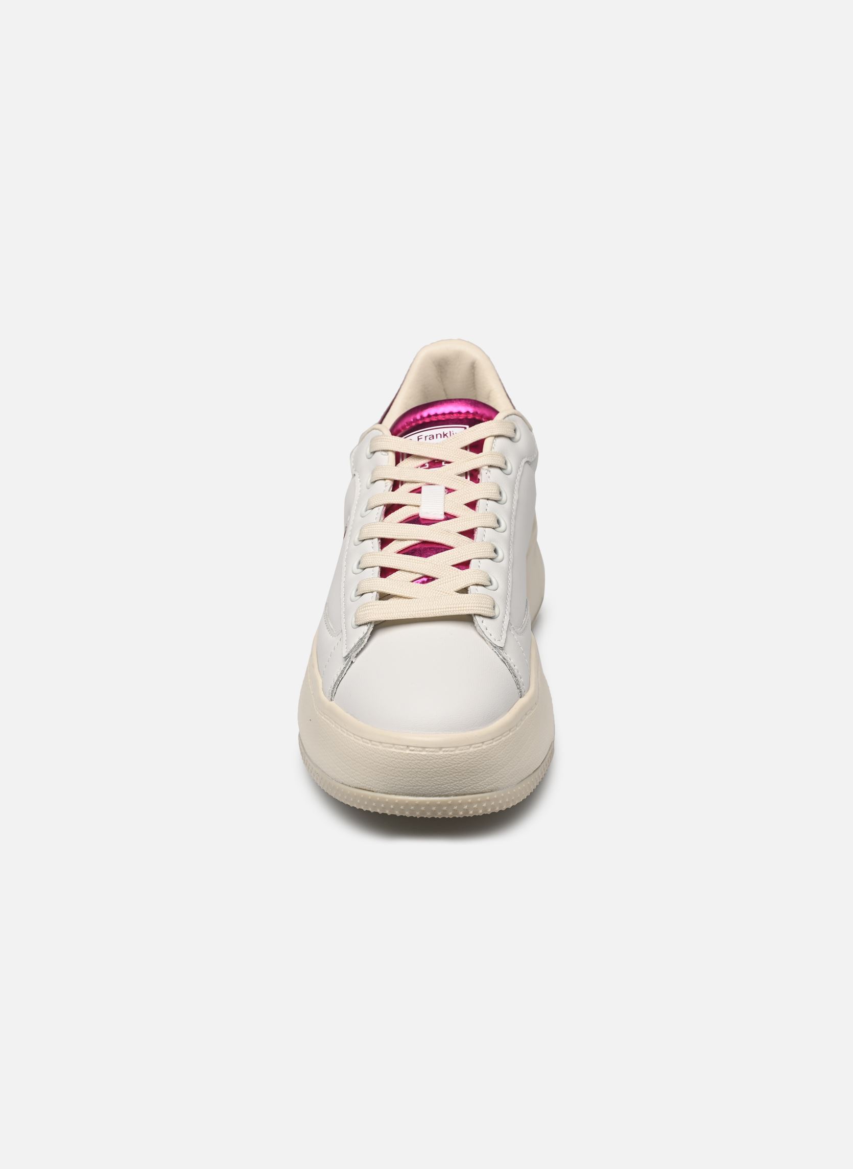 Sneakers COURT dames wit D Franklin Sneakers COURT dames wit FUSCHIA