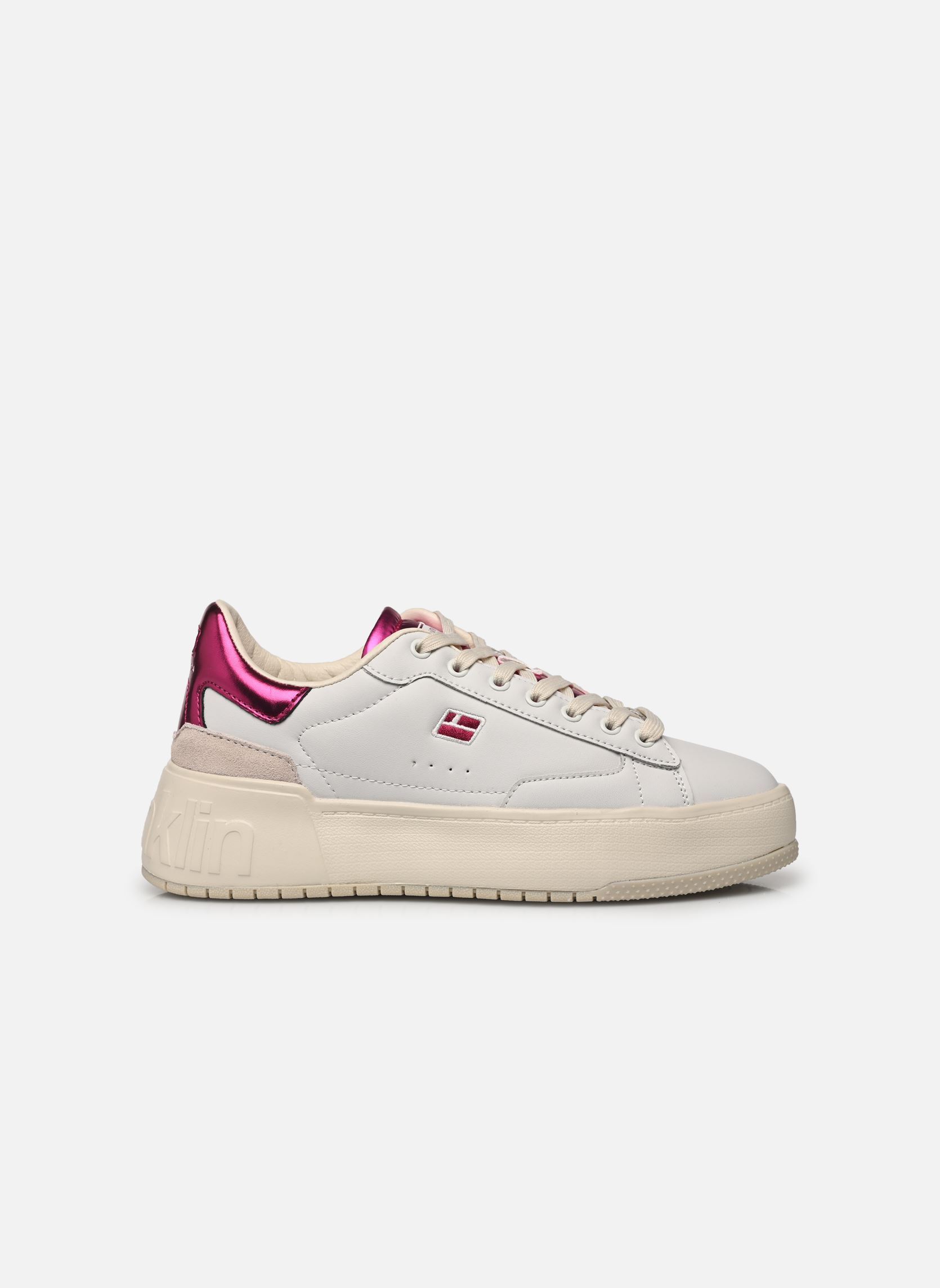 Sneakers COURT dames wit D Franklin Sneakers COURT dames wit FUSCHIA