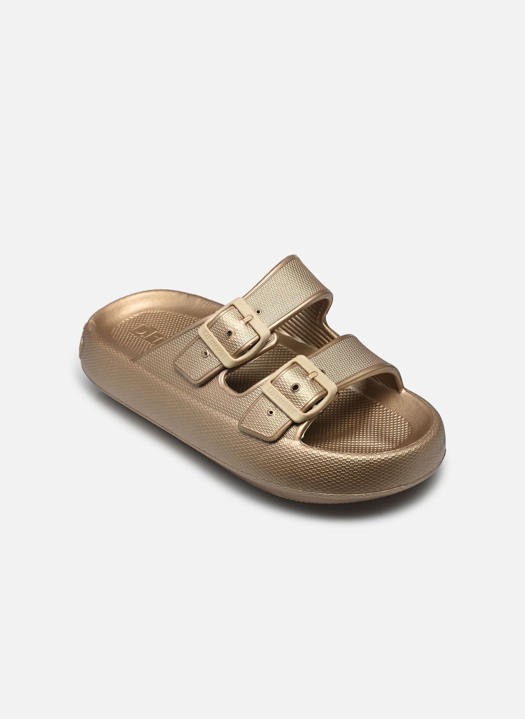 Platte sandalen BLOOMER dames goud en brons D Franklin Platte sandalen BLOOMER dames goud en brons GOLD