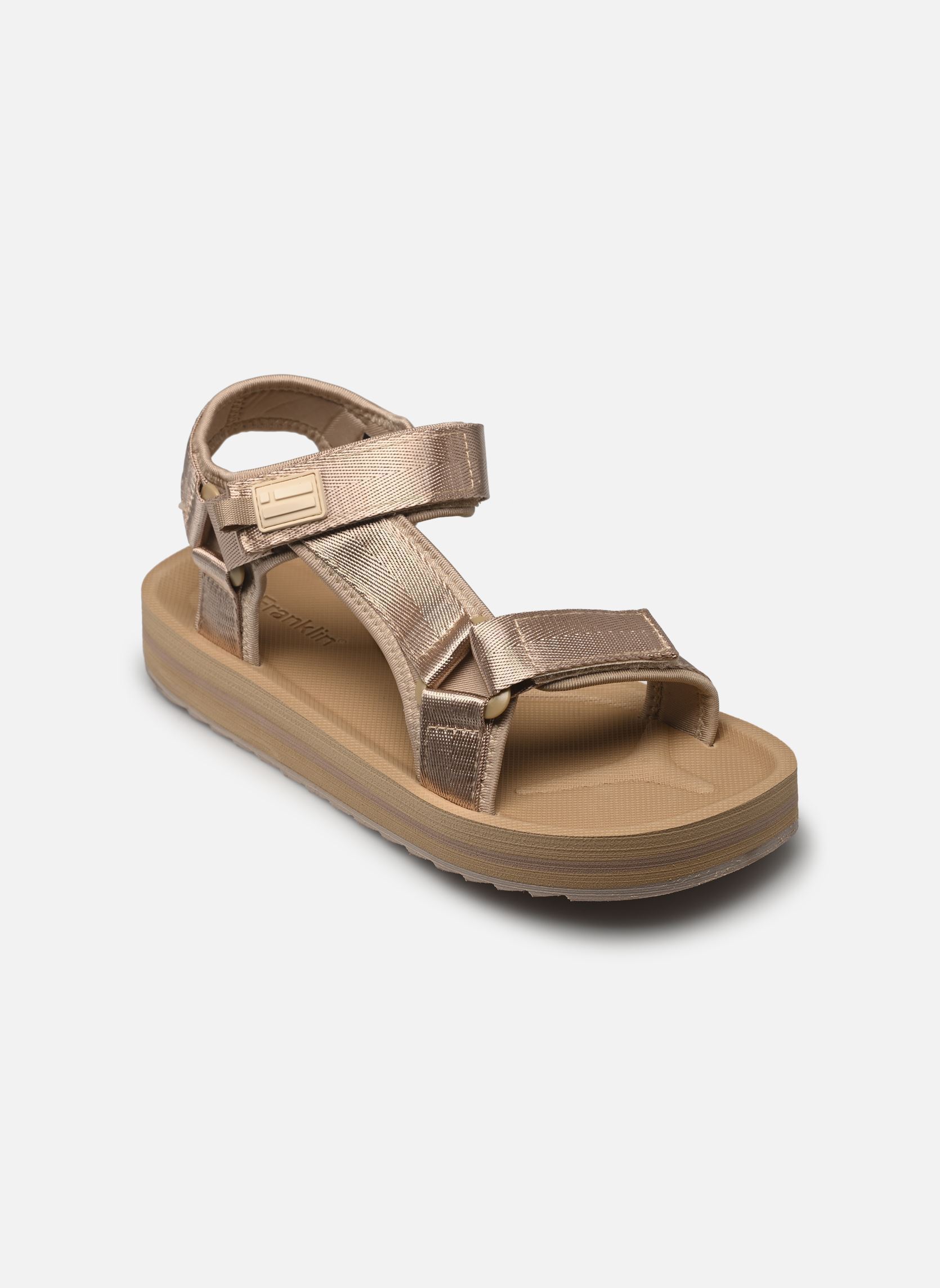 Platte sandalen FOREST HIGH dames goud en brons D Franklin Platte sandalen FOREST HIGH dames goud en brons GOLD