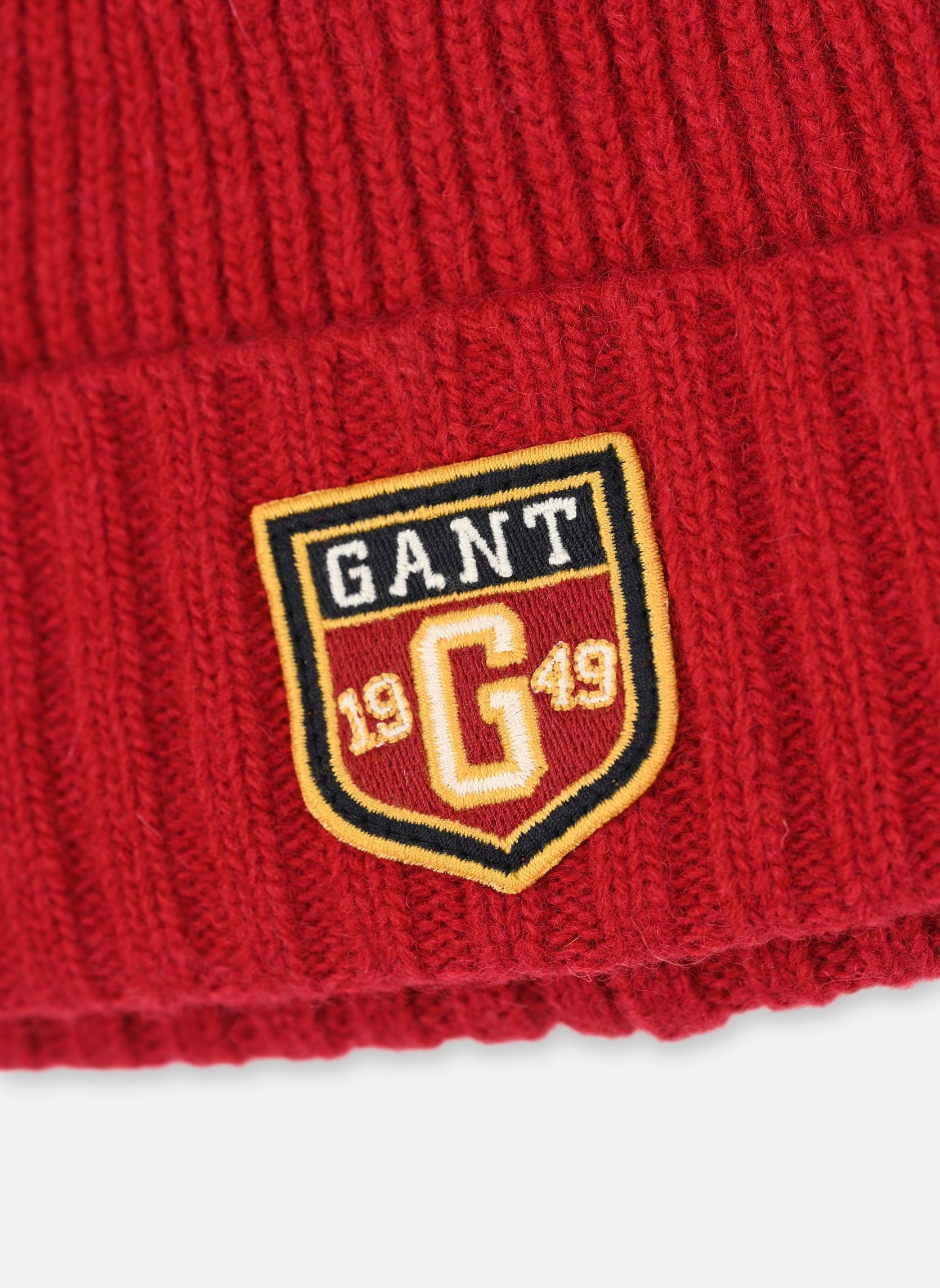 Mutsen Badge Wool Beanie heren rood GANT Mutsen Badge Wool Beanie heren rood ROUGE FRAISE