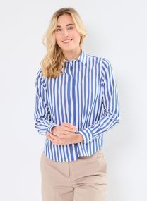 Lange mouw overhemden Reg Poplin Wide Striped Shirt dames rood