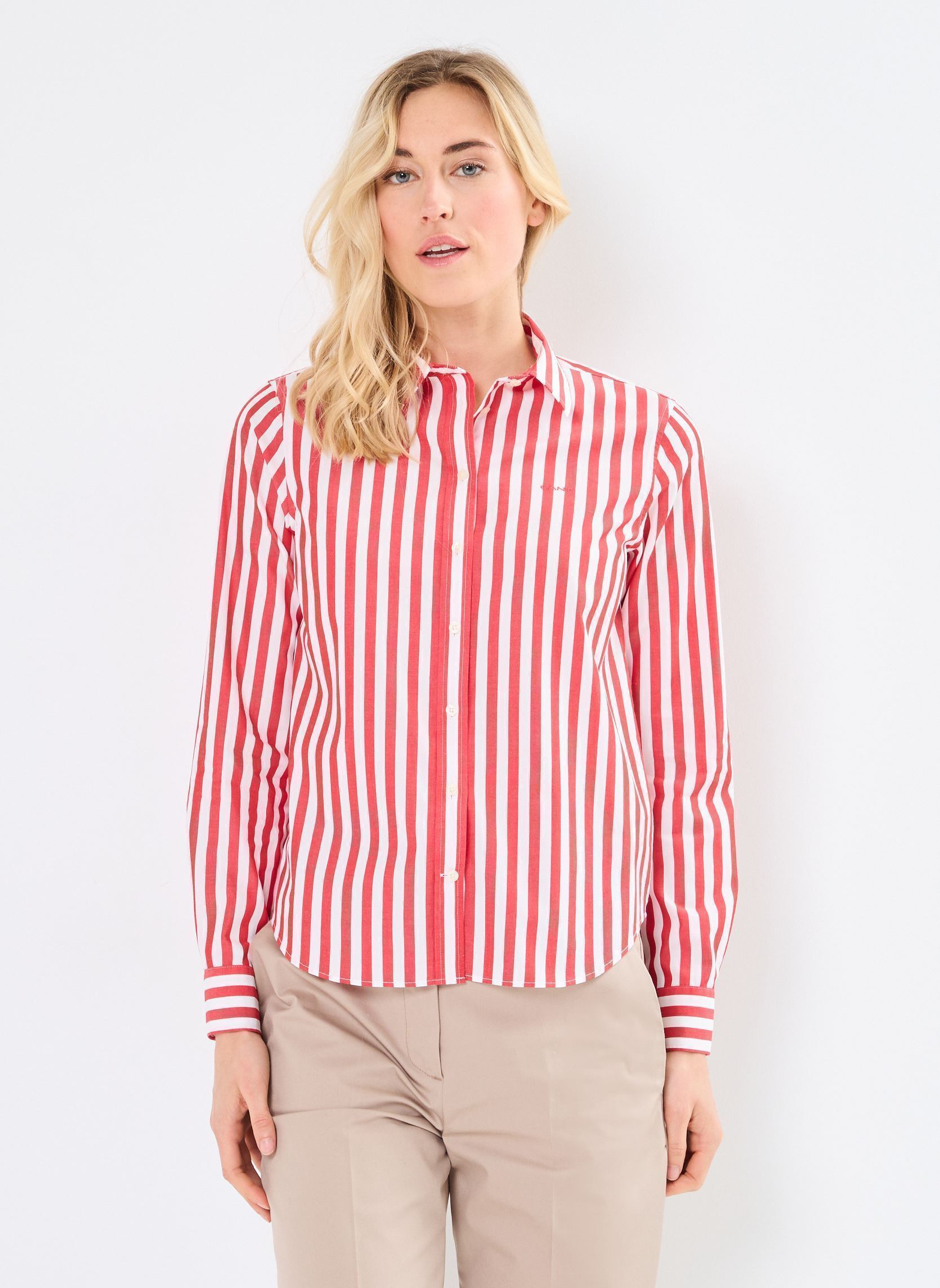 Vêtements GANT Reg Poplin Wide Striped Shirt pour Accessoires - vue 1