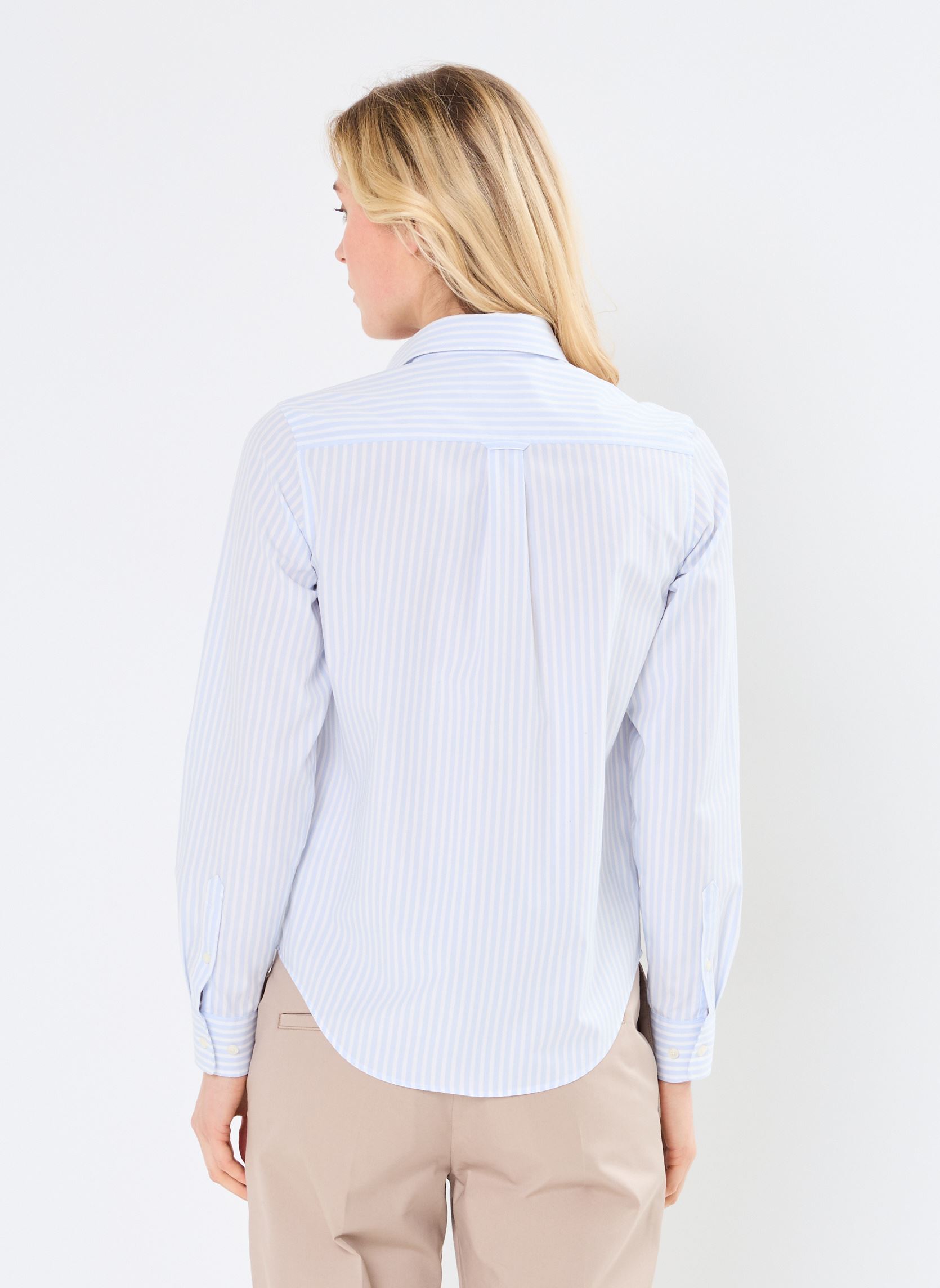 Chemises manches longues Reg Classic Poplin Striped Shirt femme bleu GANT Chemises manches longues Reg Classic Poplin Striped Shirt femme bleu BLEU CLAIR