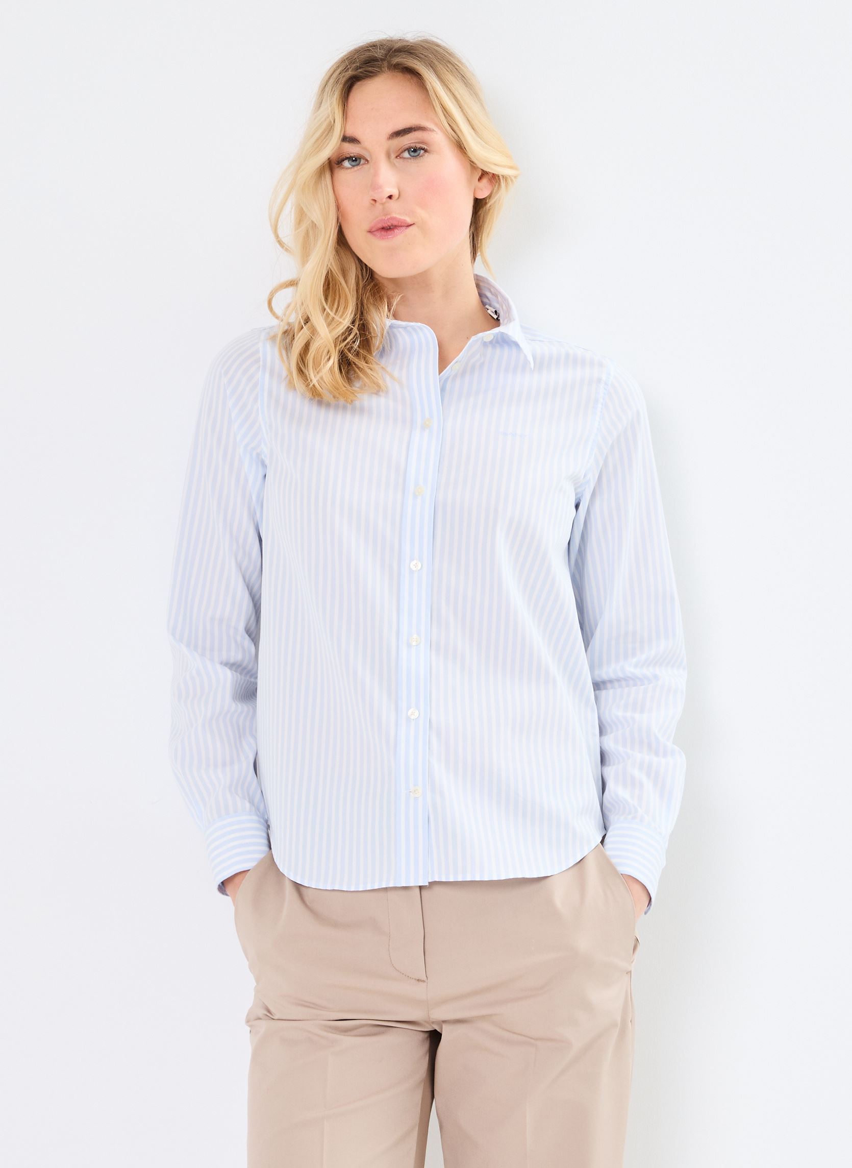 Vêtements GANT Reg Poplin Striped Shirt pour Accessoires